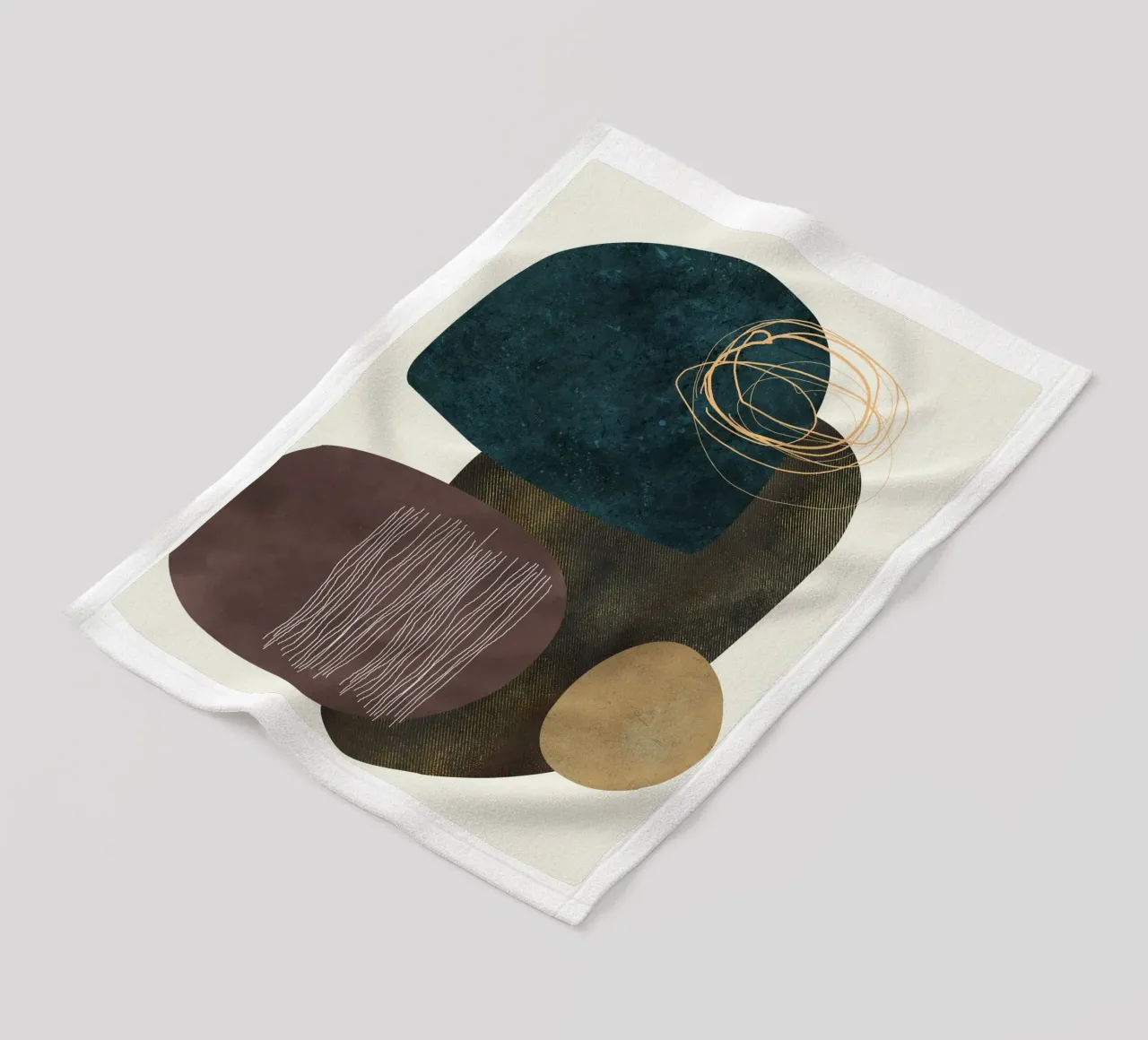 abstract boho x coperta in pile da vintageshop