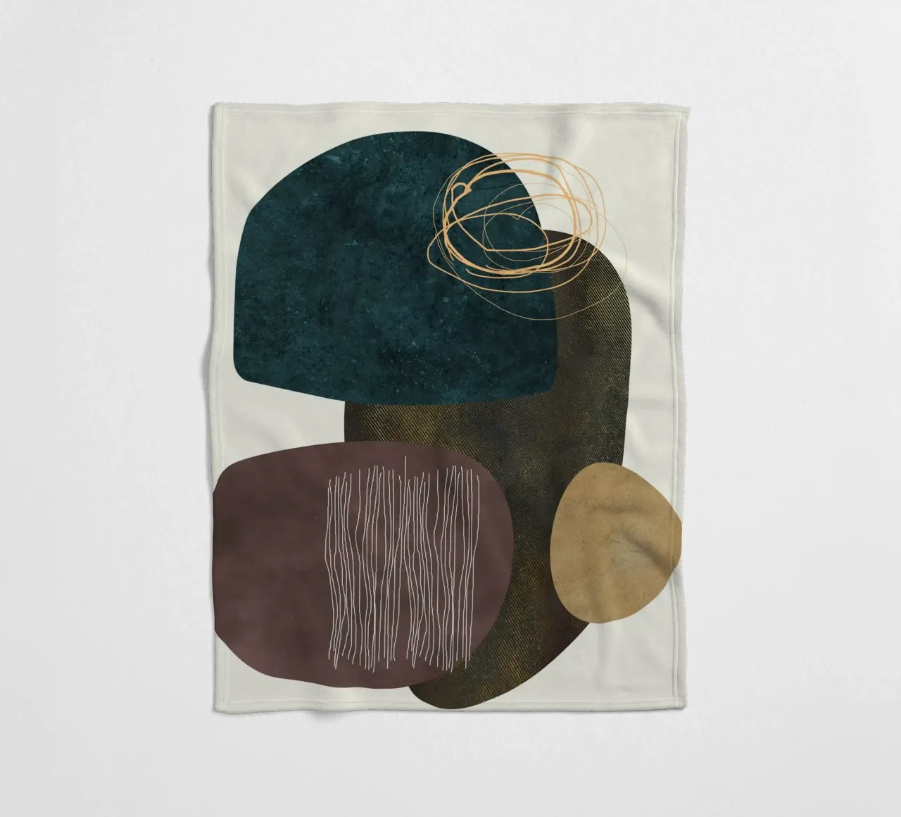 abstract boho x coperta in pile da vintageshop