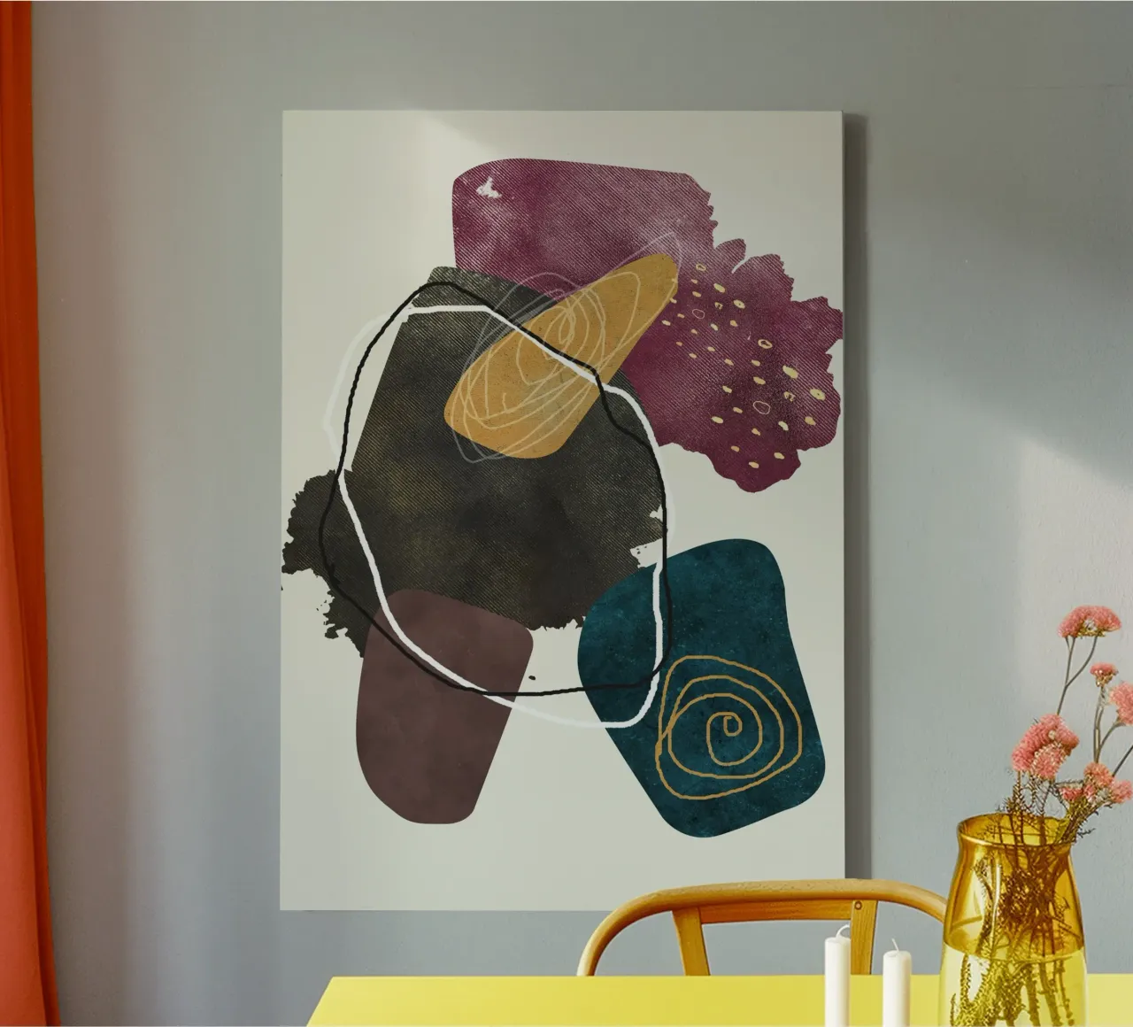 abstract boho xl tela da vintageshop