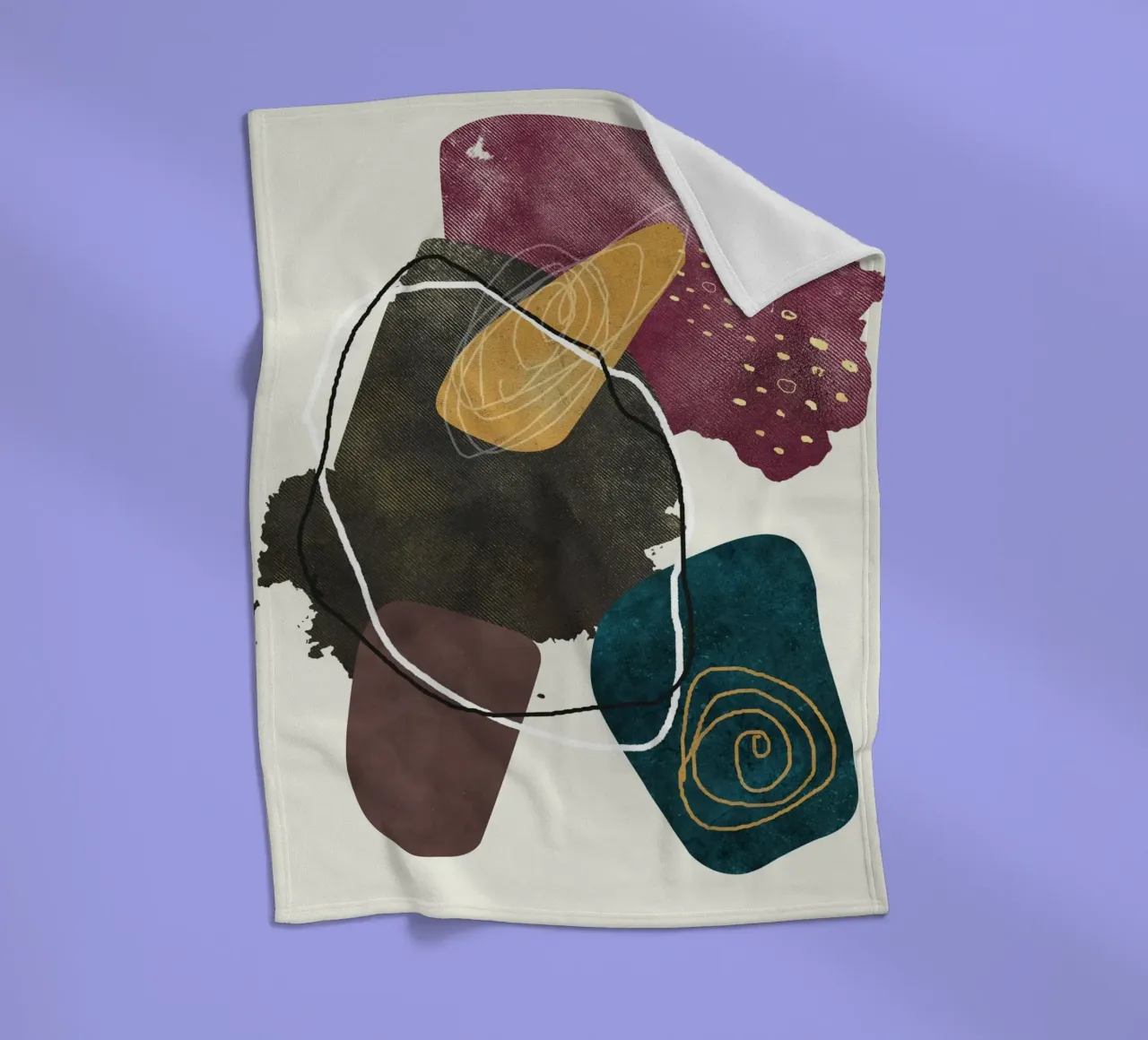 abstract boho xl coperta in pile da vintageshop