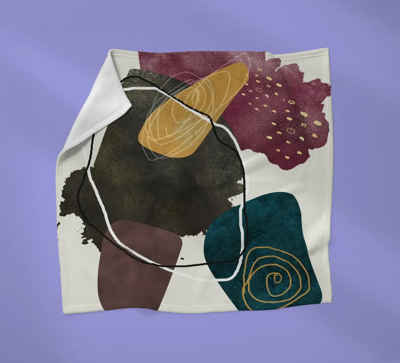 abstract boho xl coperta in pile da vintageshop