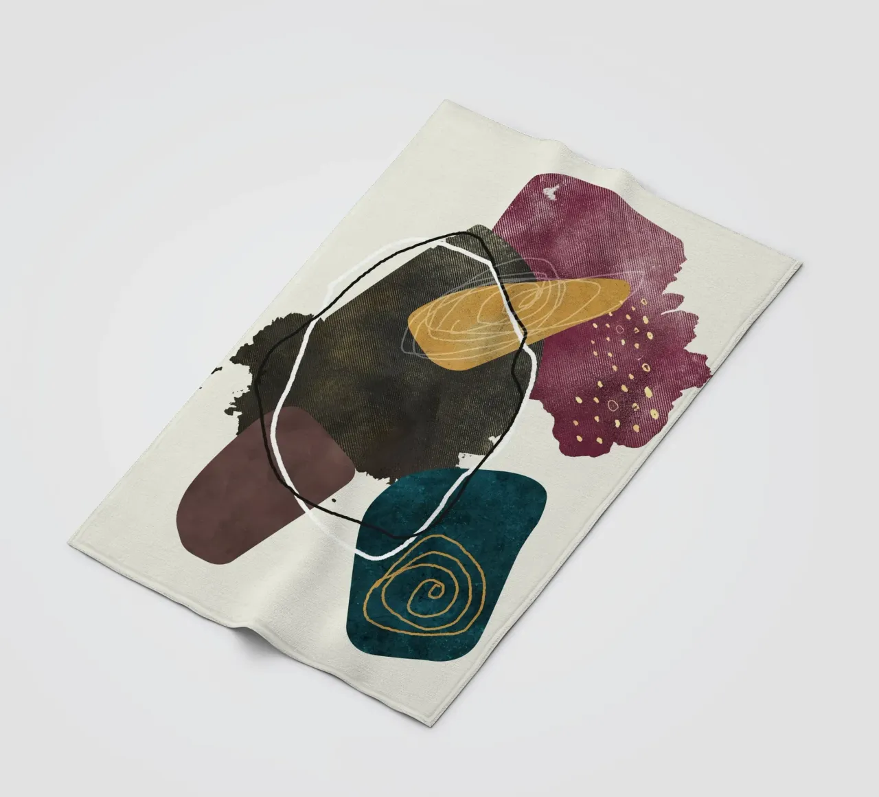 abstract boho xl coperta in pile da vintageshop
