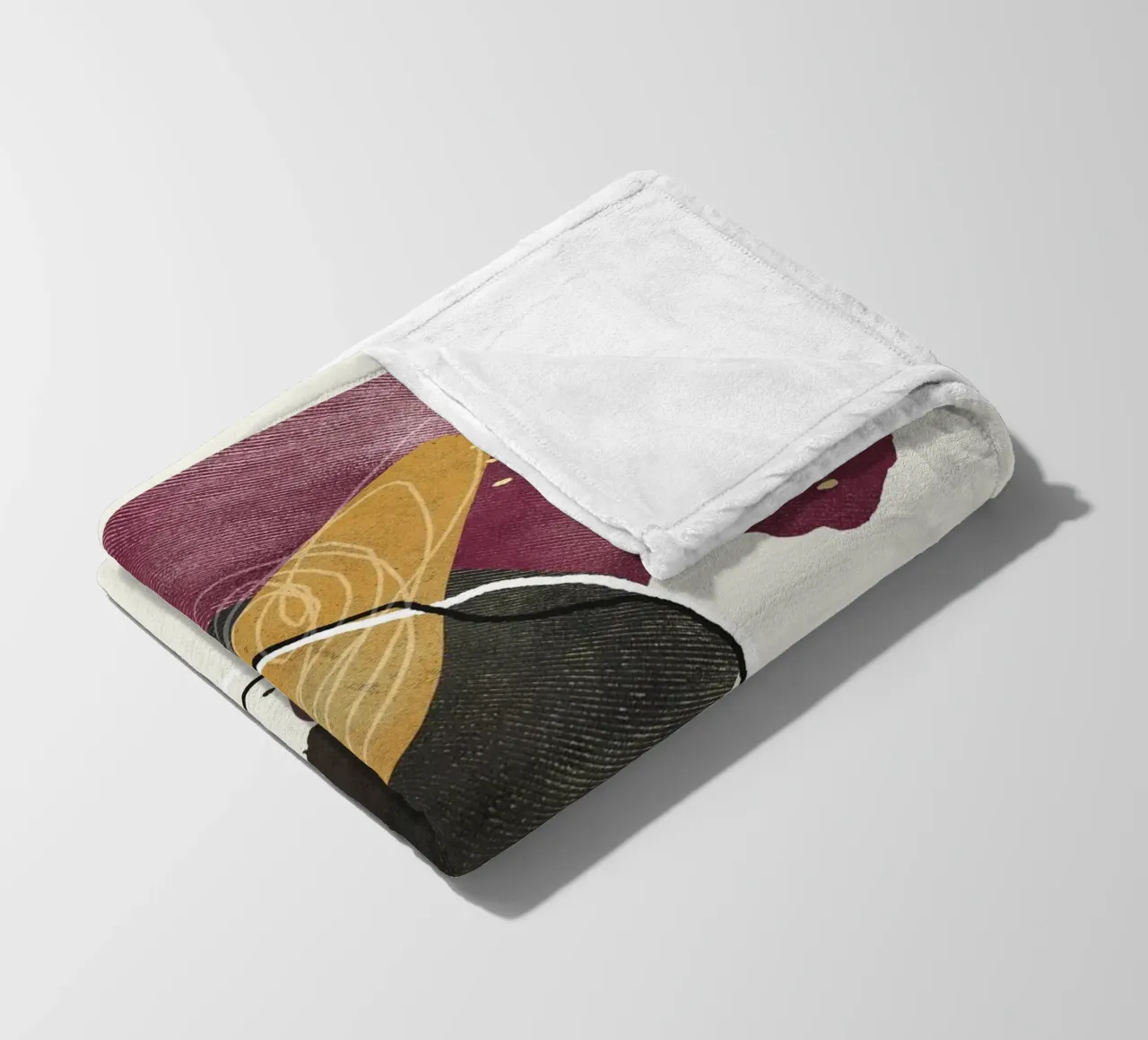 abstract boho xl coperta in pile da vintageshop