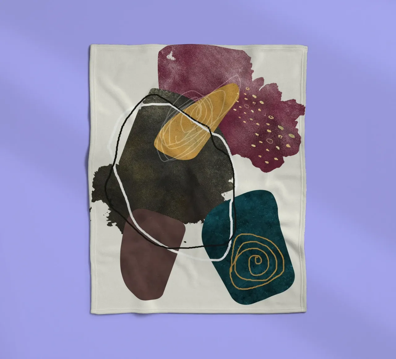 abstract boho xl coperta in pile da vintageshop