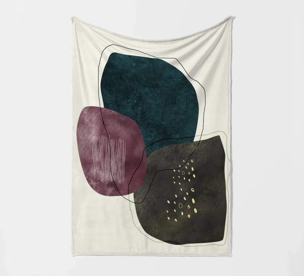 abstract boho art coperta in pile da vintageshop
