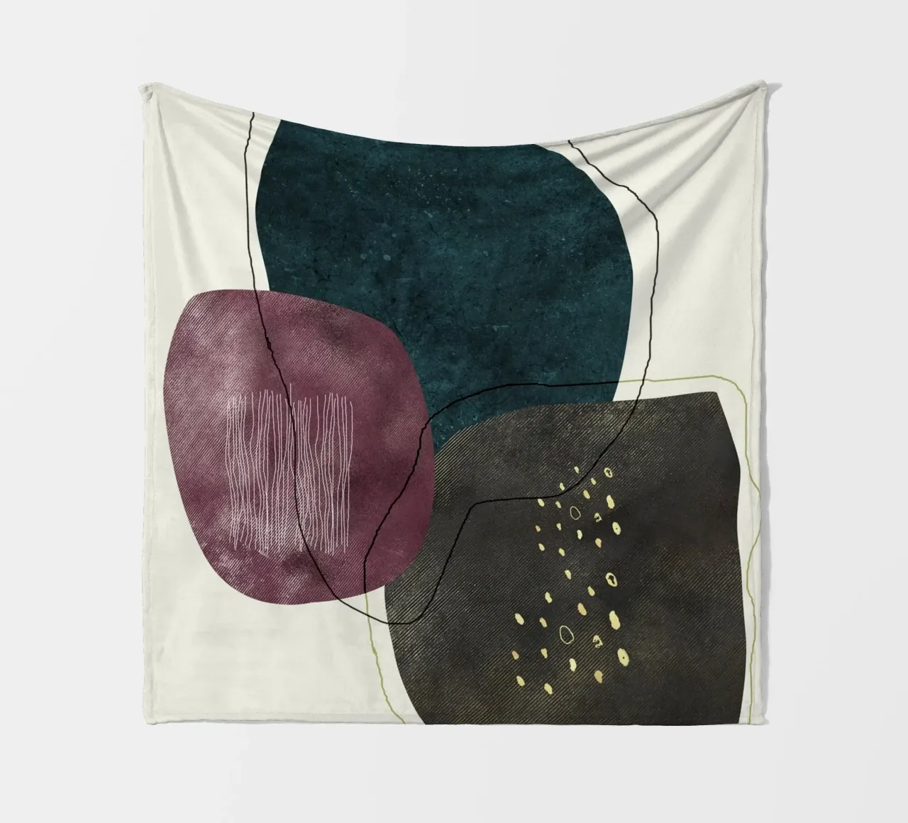 abstract boho art coperta in pile da vintageshop