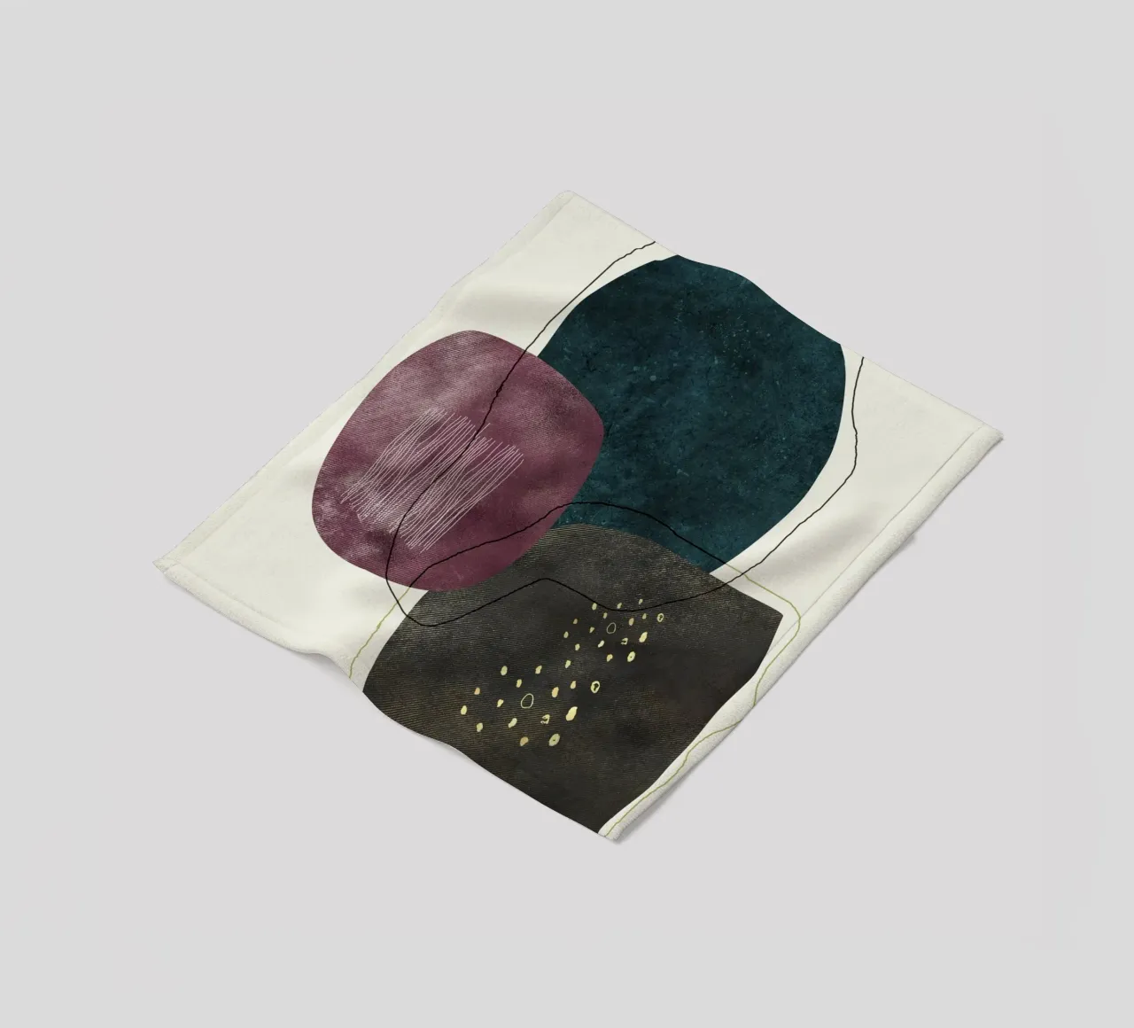 abstract boho art coperta in pile da vintageshop