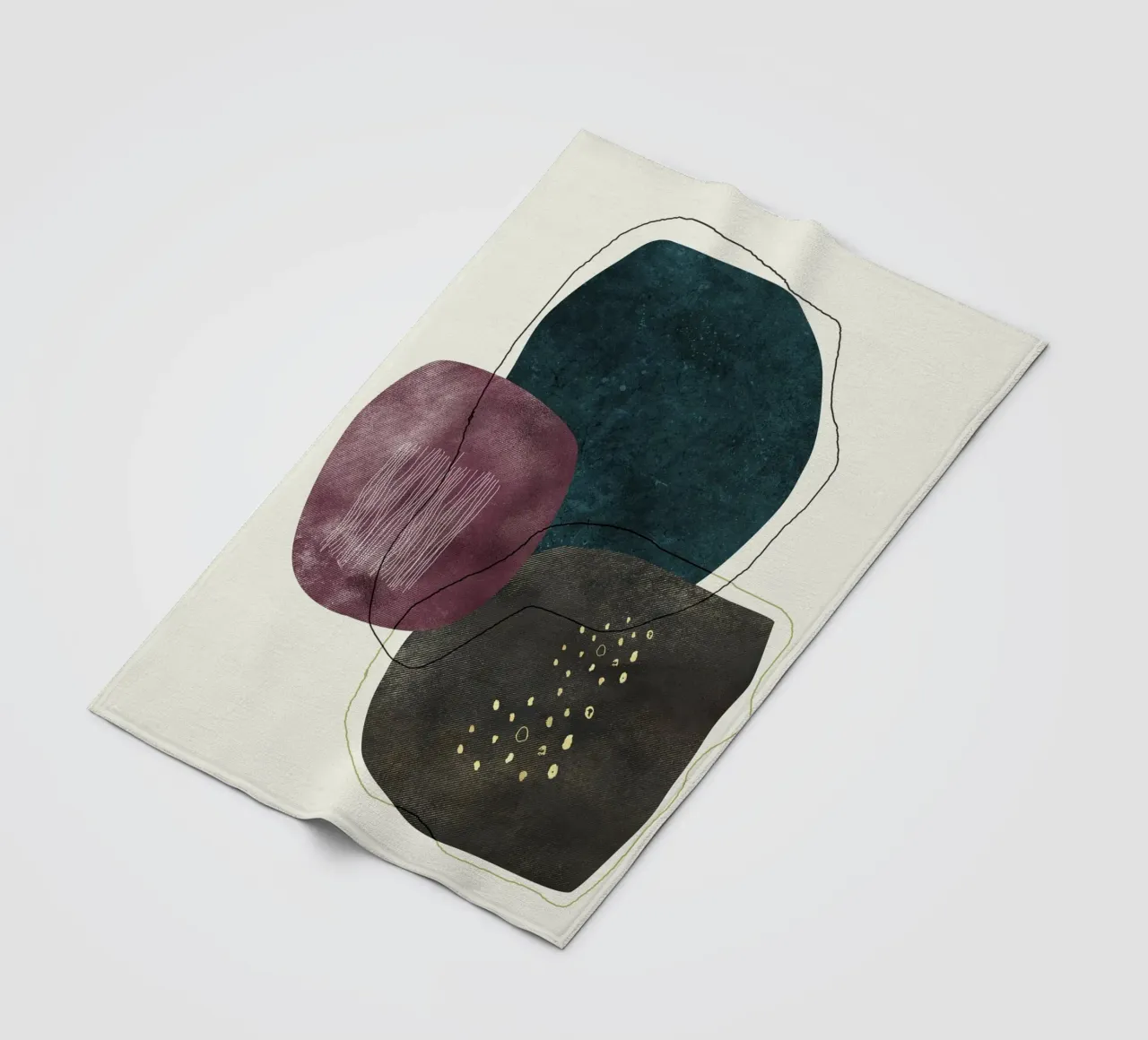 abstract boho art coperta in pile da vintageshop
