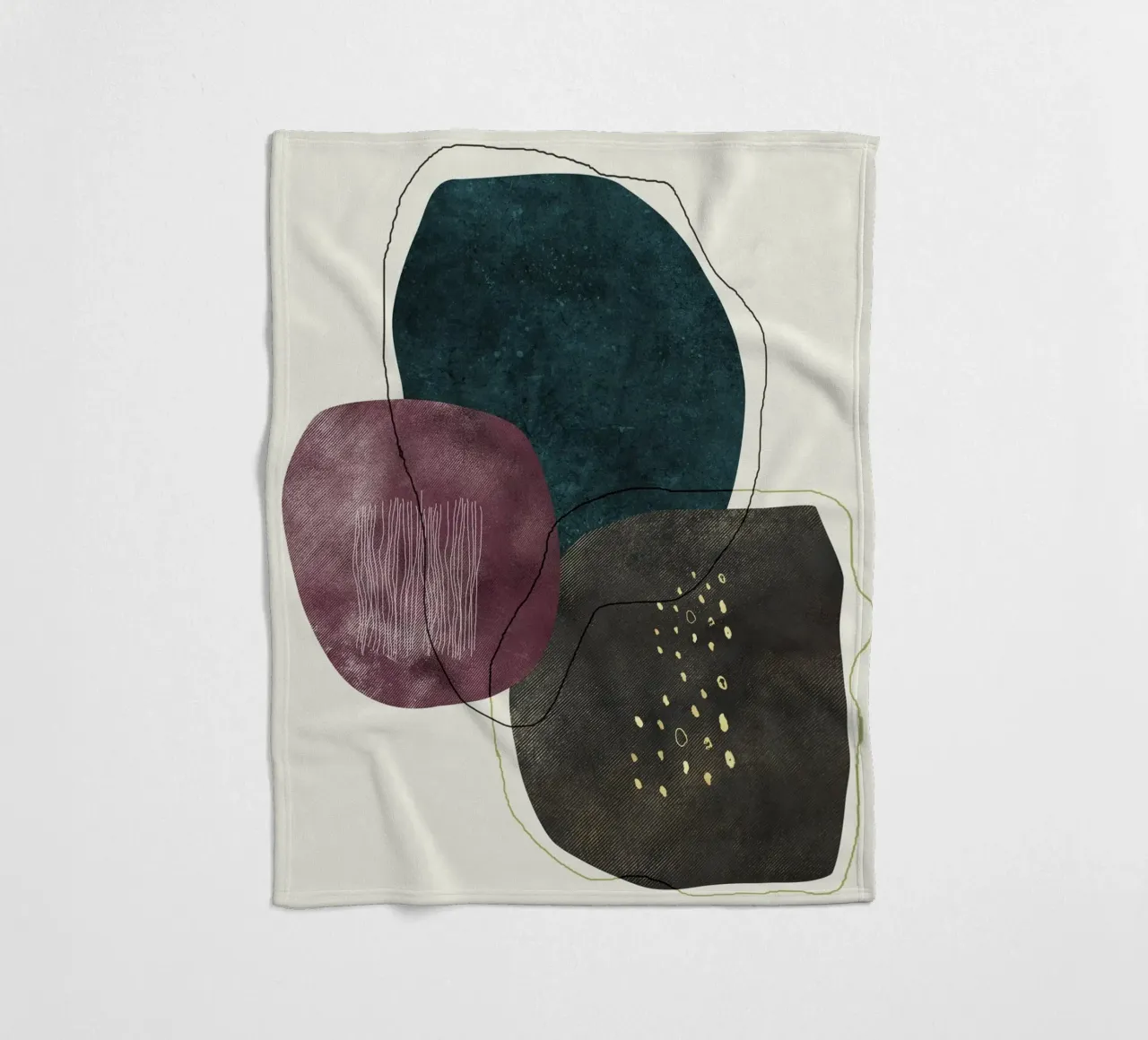 abstract boho art coperta in pile da vintageshop