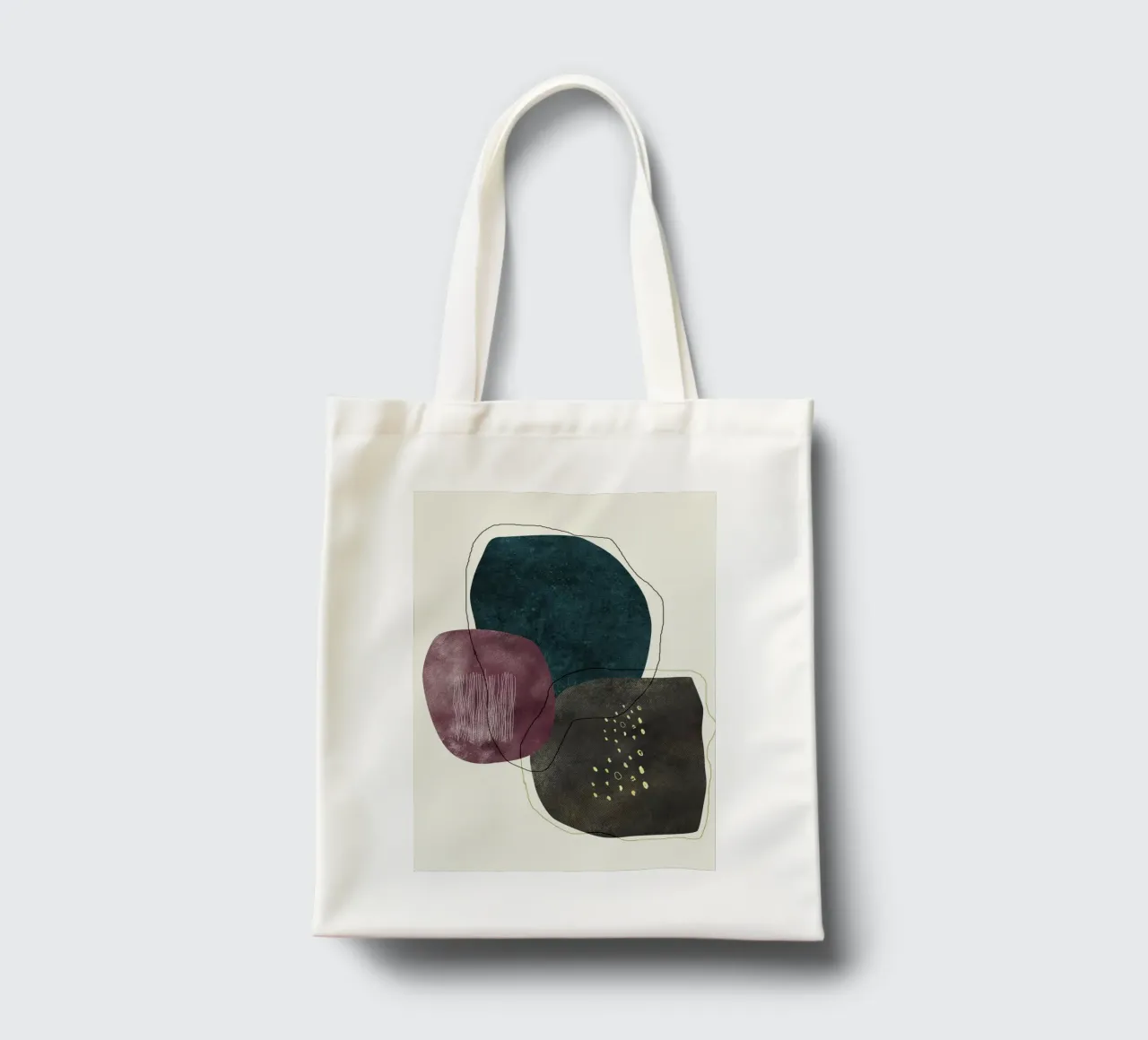 abstract boho art borsa in juta da vintageshop