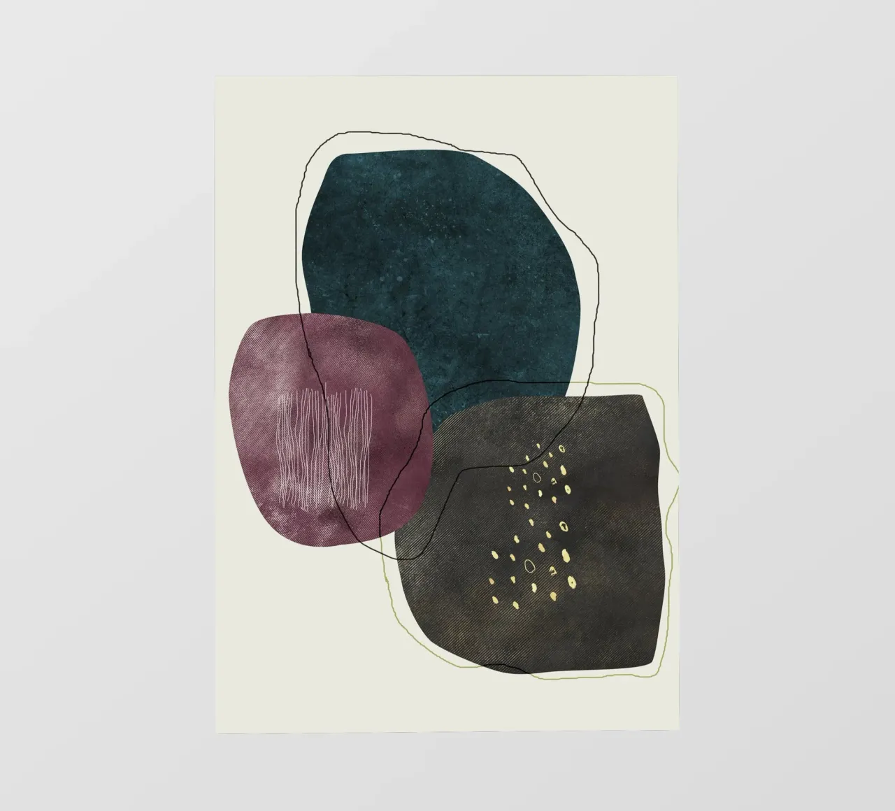 abstract boho art telo in pvc da vintageshop