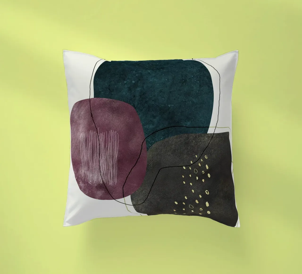 abstract boho art cuscino da vintageshop