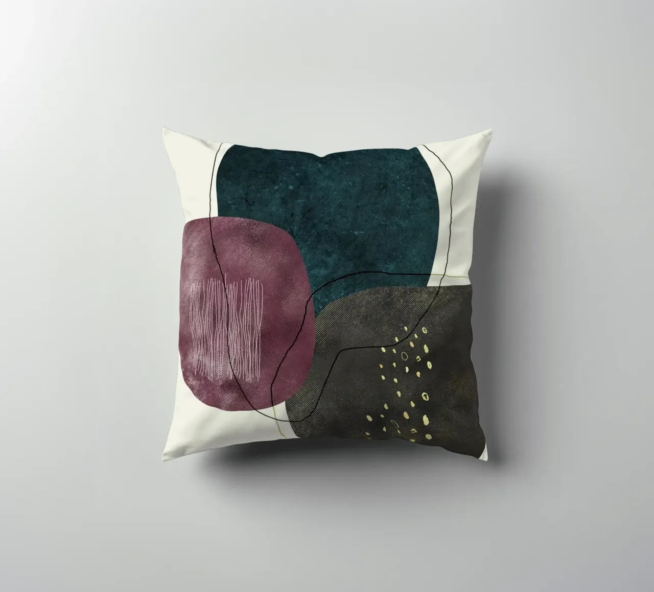 abstract boho art cuscino da vintageshop