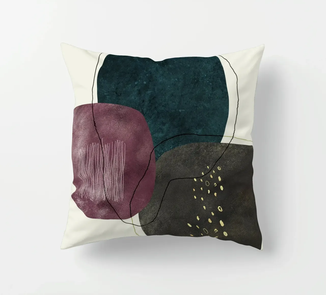 abstract boho art cuscino da vintageshop