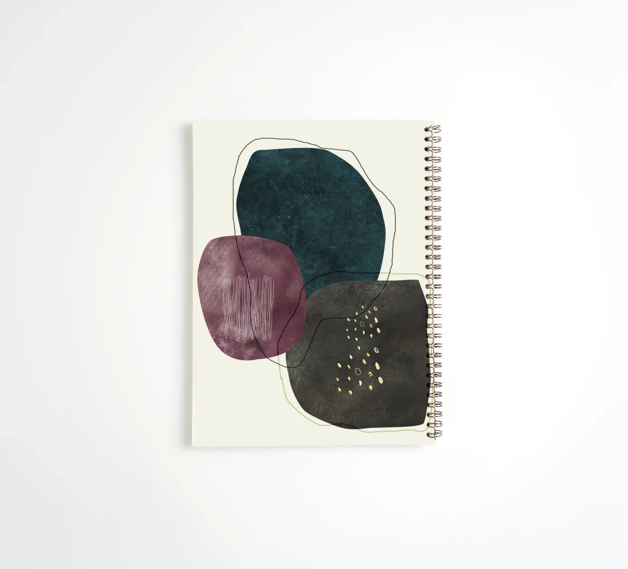 abstract boho art spiral notebook by vintageshop