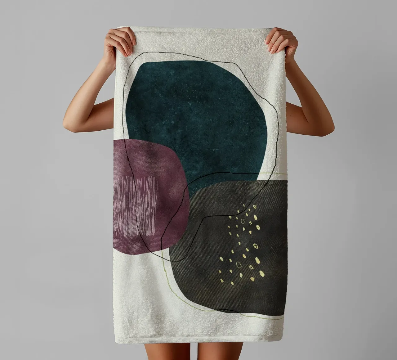 abstract boho art asciugamano da bagno da vintageshop