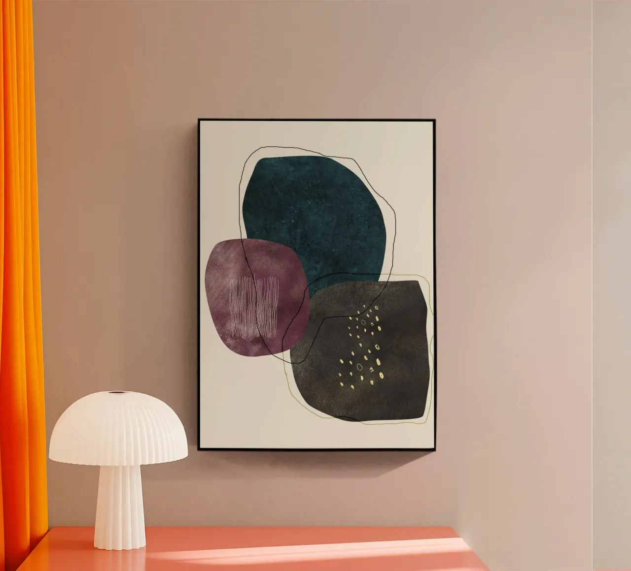 abstract boho art plexiglass da vintageshop