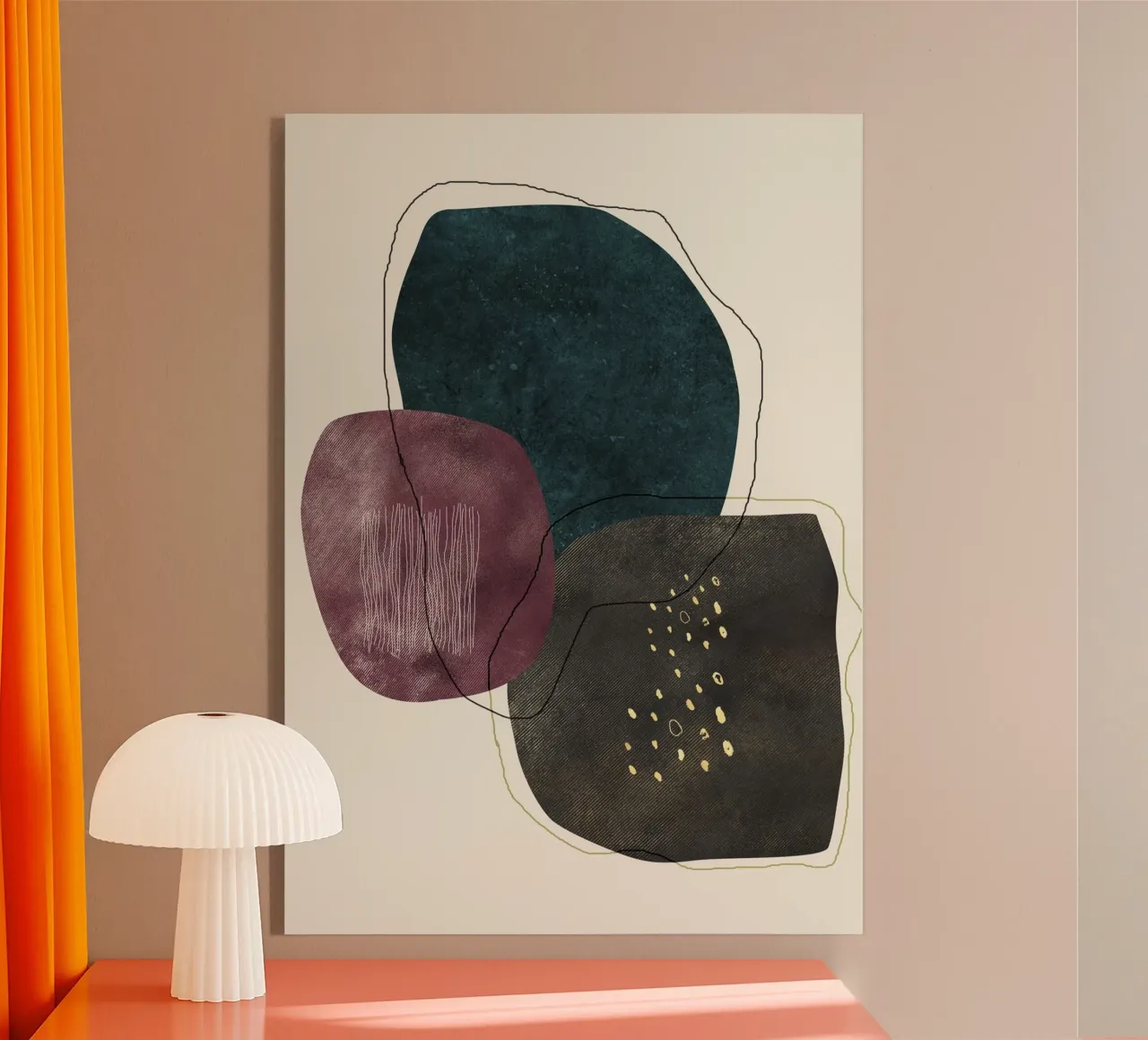 abstract boho art plexiglass da vintageshop