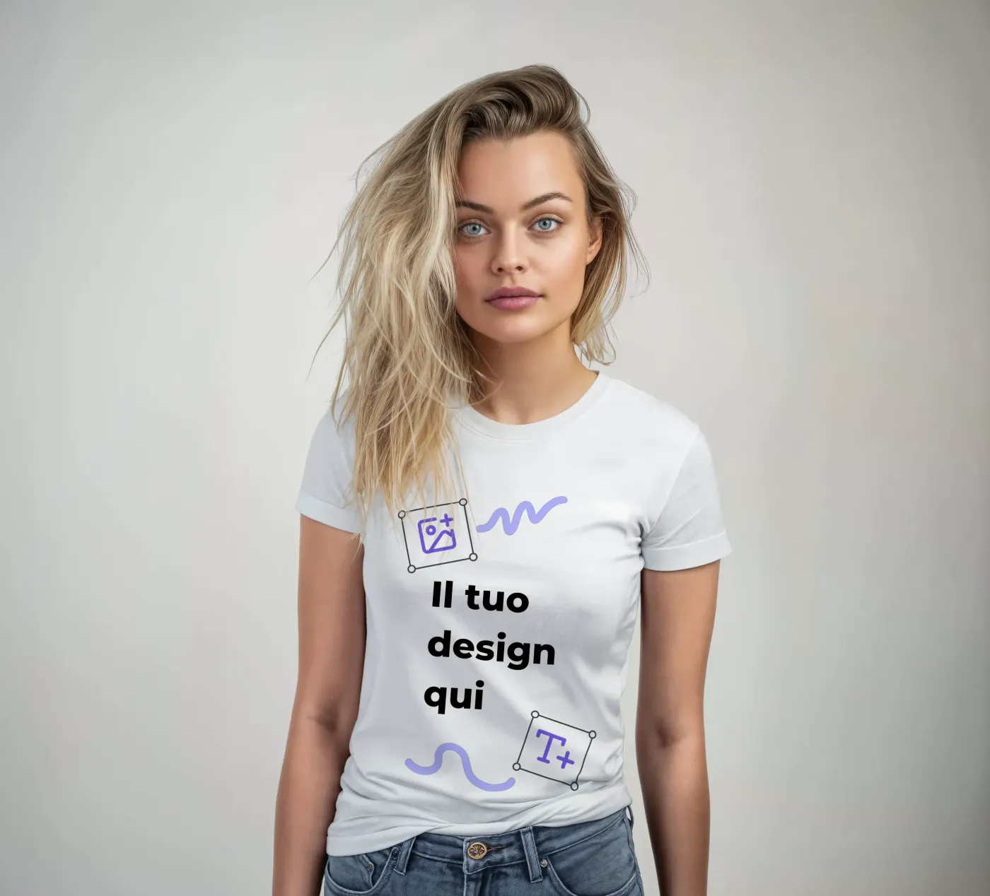 Il tuo design qui women's fitted t-shirt by JUNIQE