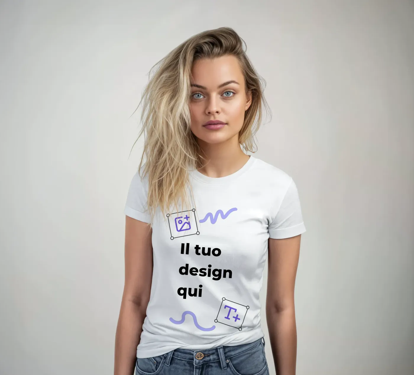 Il tuo design qui t-shirt da donna da JUNIQE