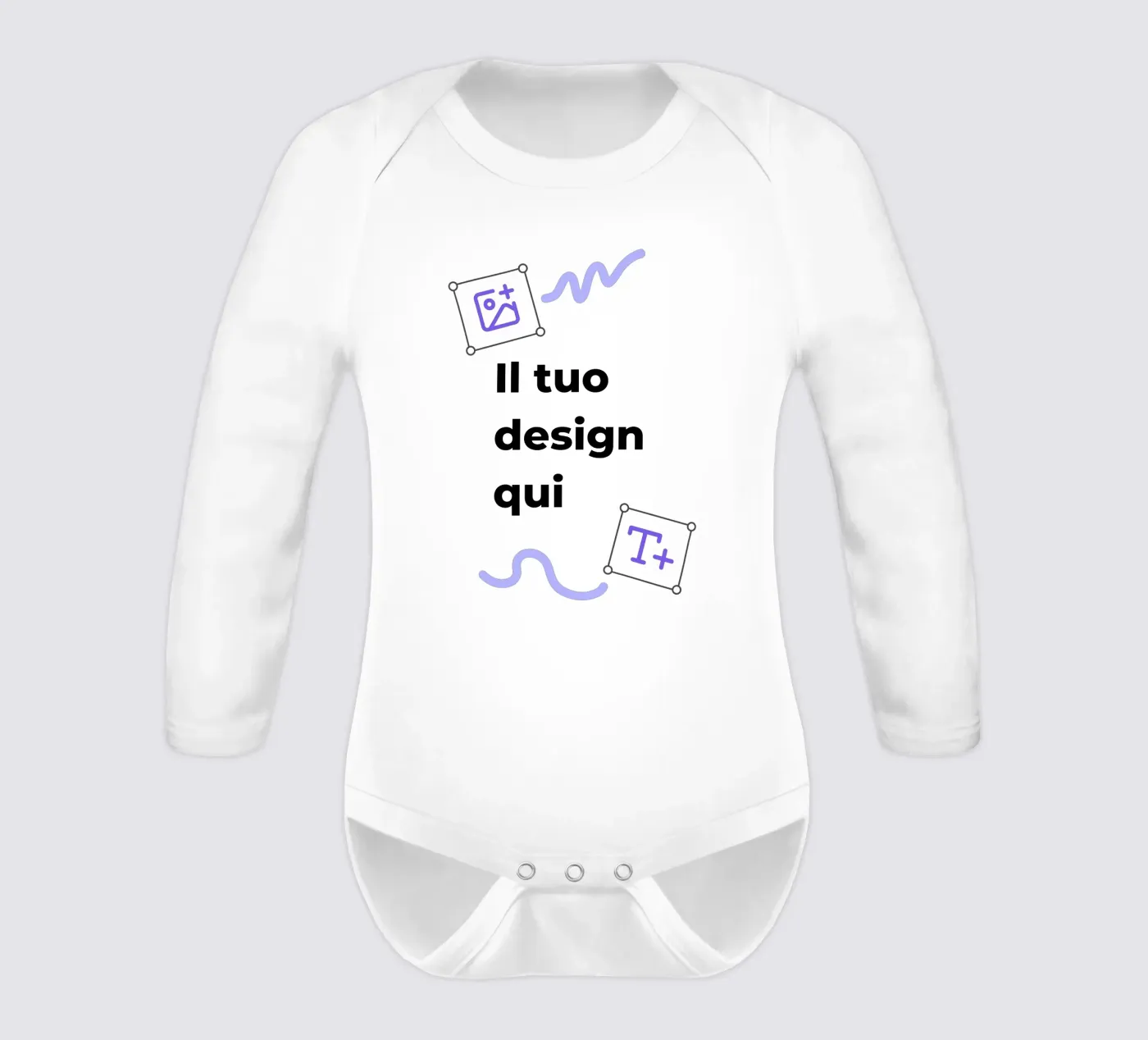 Il tuo design qui body neonato maniche lunghe da JUNIQE