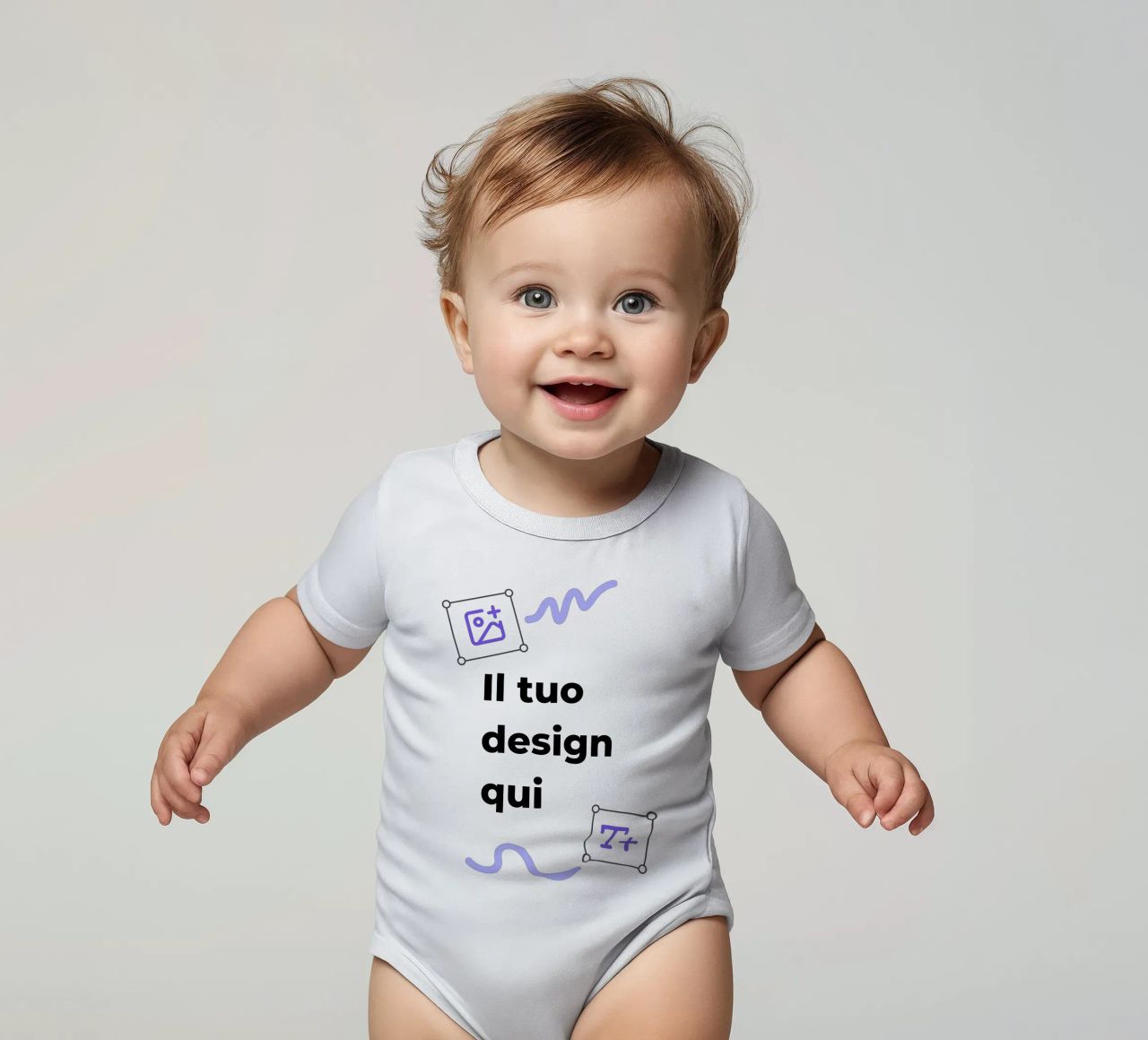 Il tuo design qui body neonato maniche corte da JUNIQE