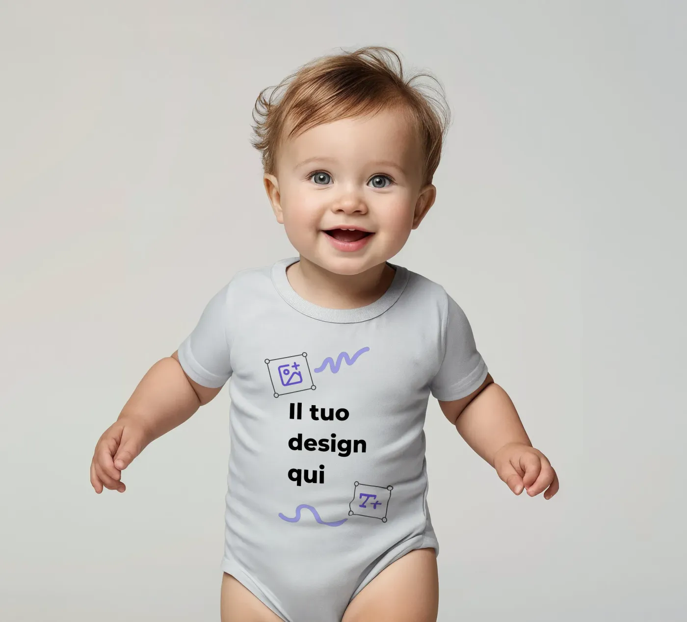 Il tuo design qui body neonato maniche corte da JUNIQE
