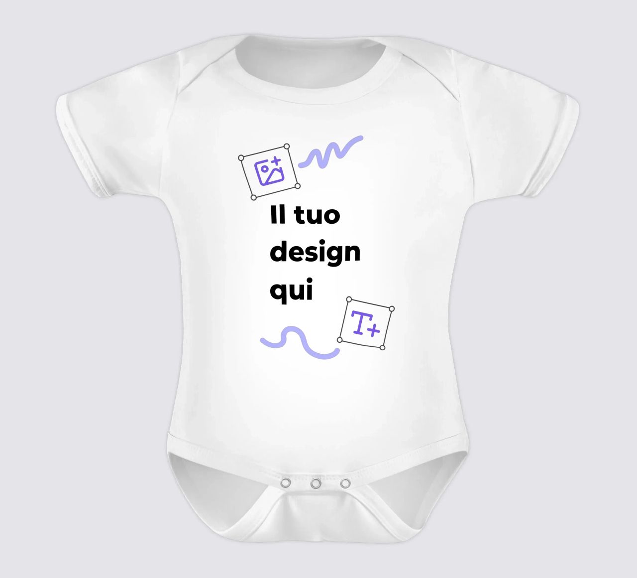 Il tuo design qui body neonato maniche corte da JUNIQE