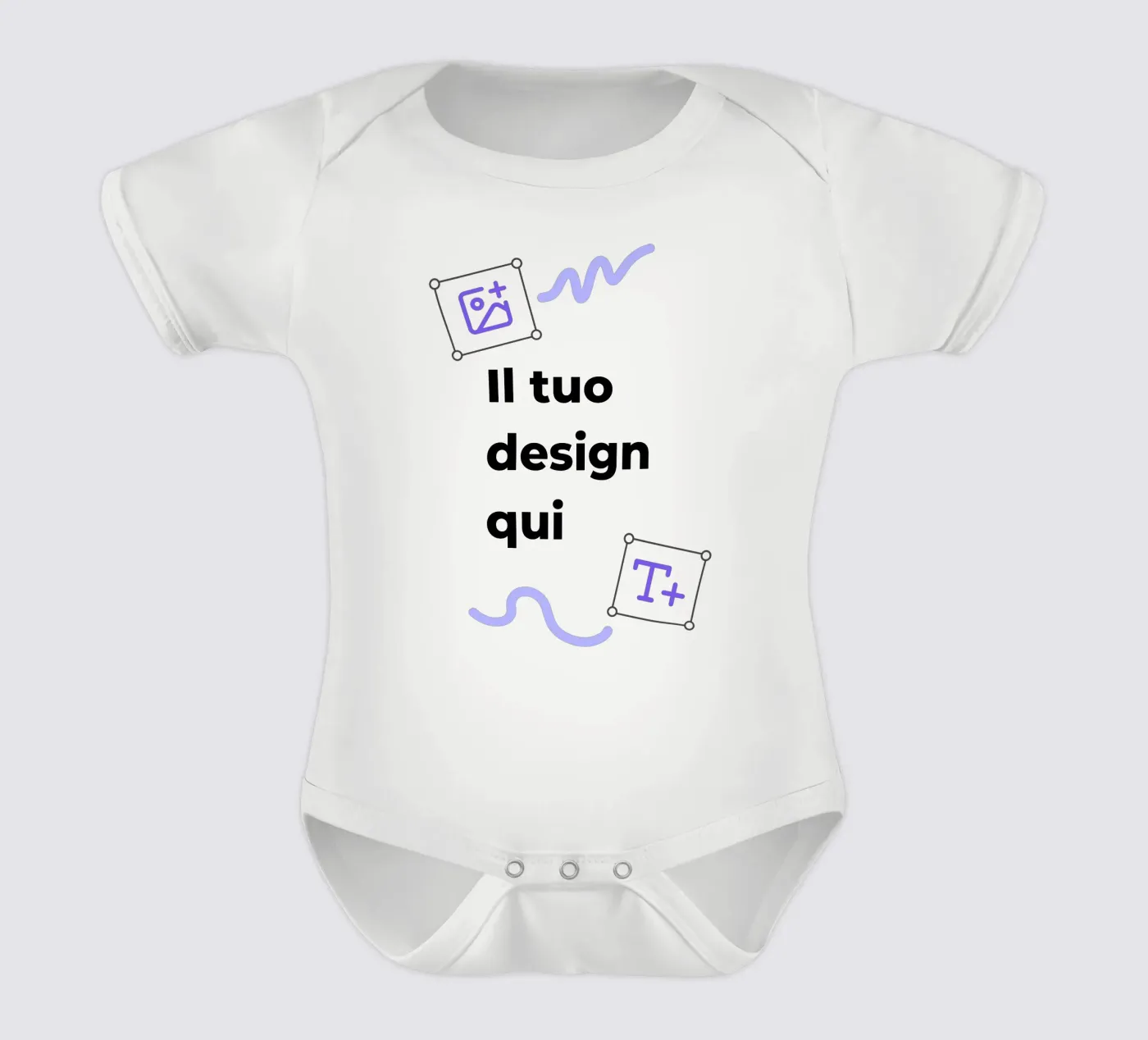 Il tuo design qui body neonato maniche corte da JUNIQE