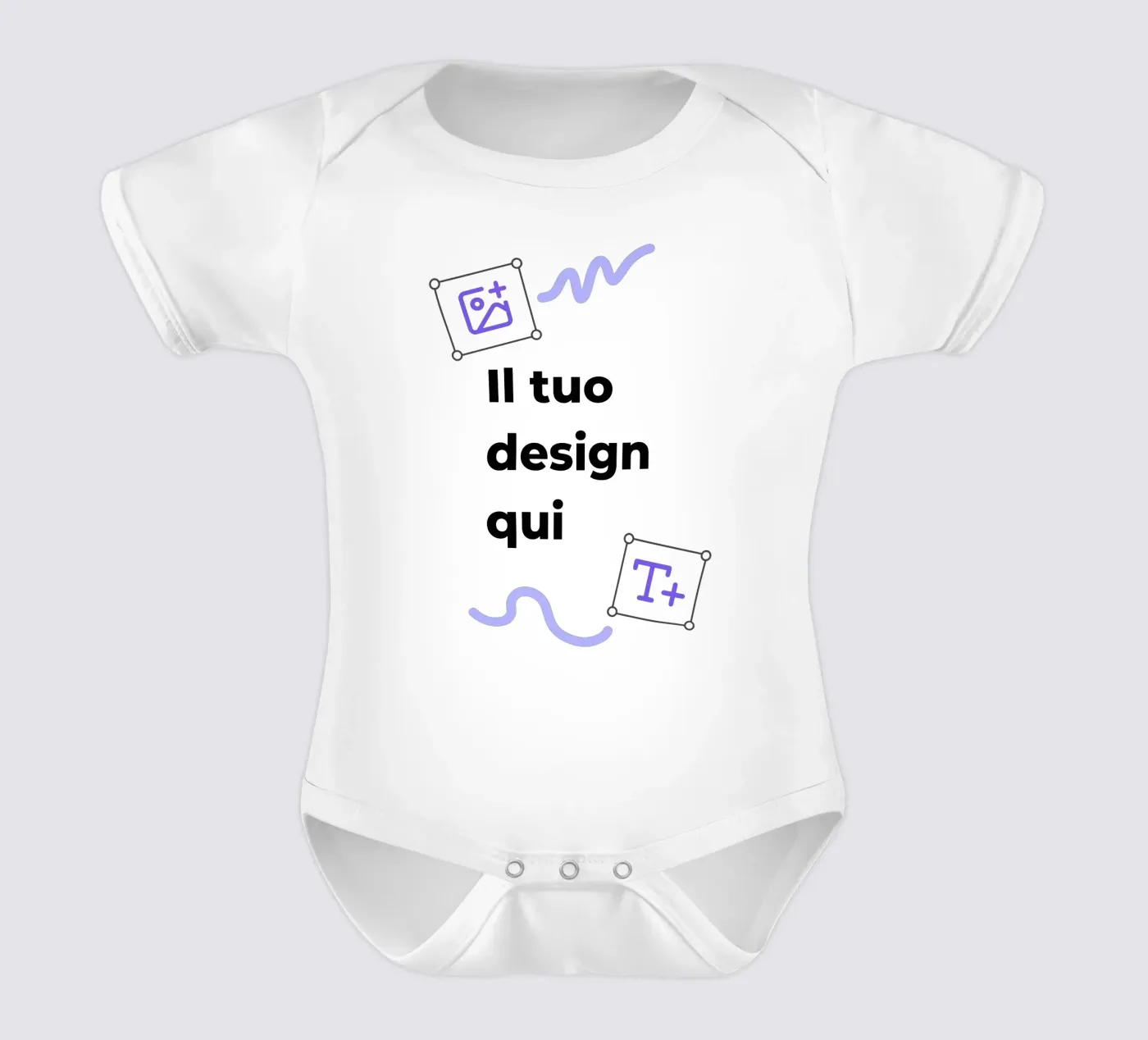 Il tuo design qui body neonato maniche corte da JUNIQE