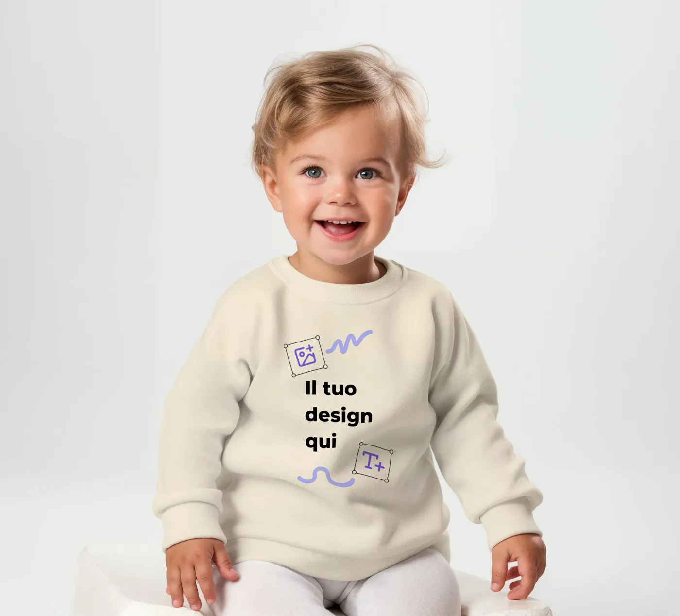 Il tuo design qui felpa neonato da JUNIQE