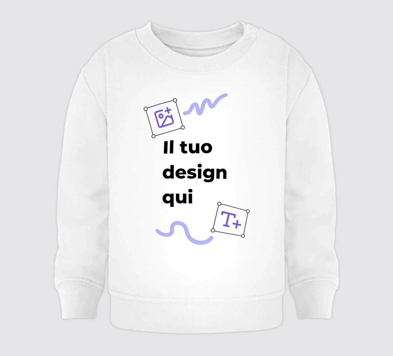 Il tuo design qui felpa neonato da JUNIQE