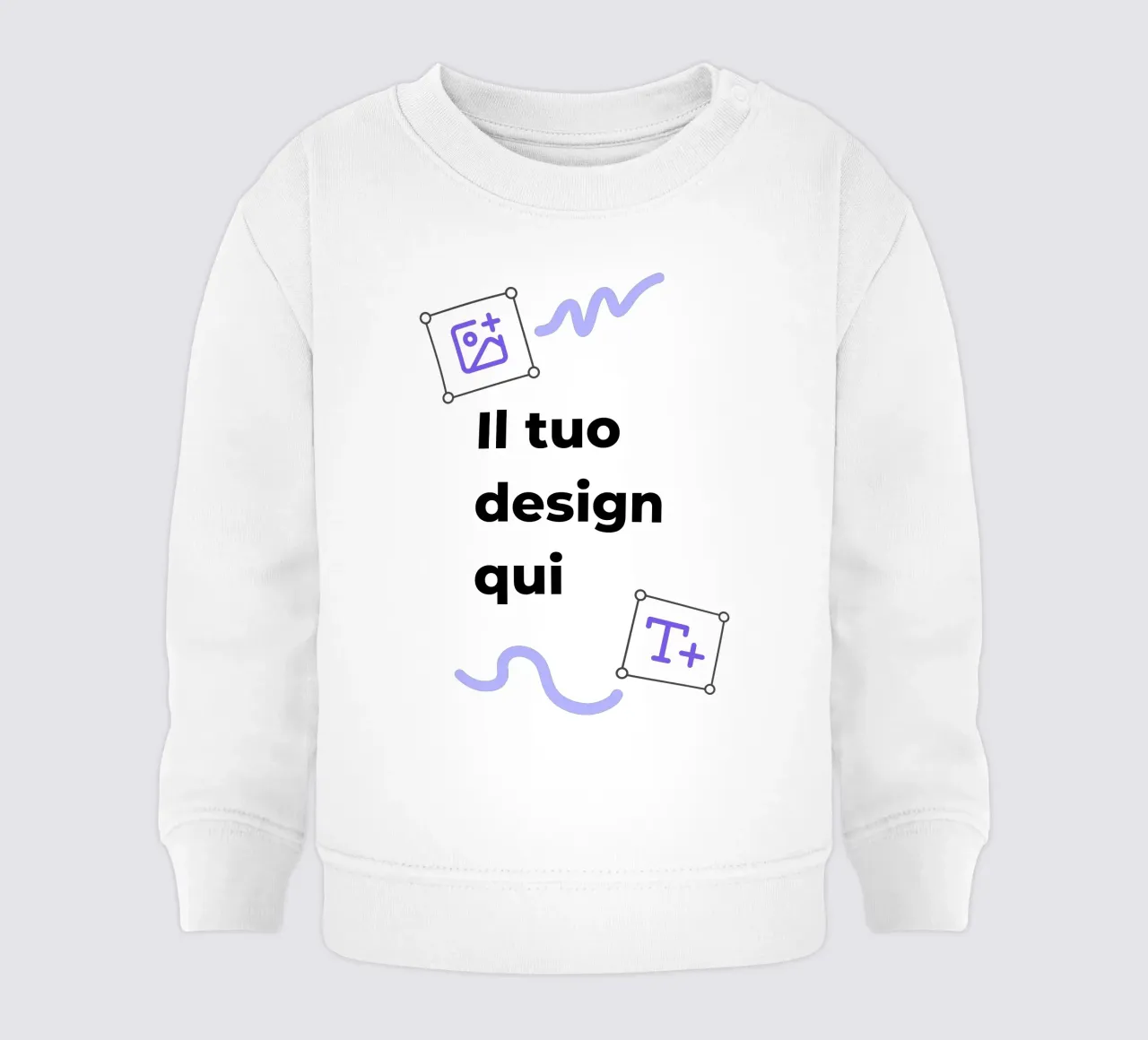 Il tuo design qui felpa neonato da JUNIQE