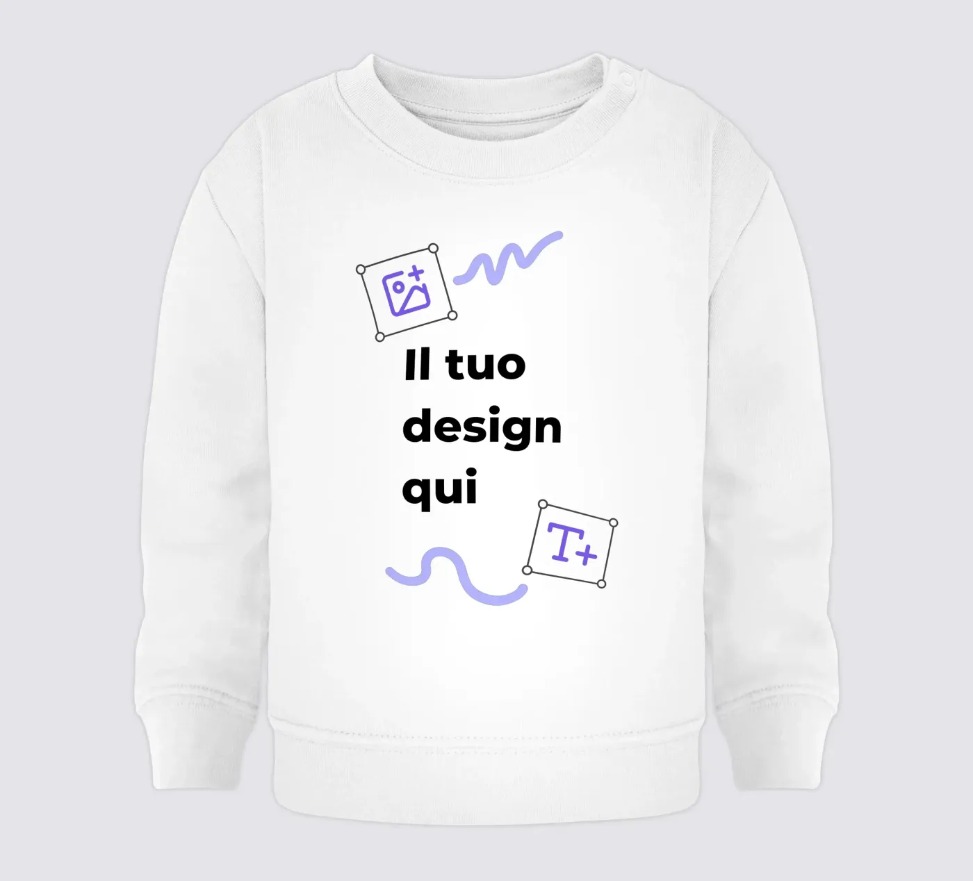 Il tuo design qui felpa neonato da JUNIQE