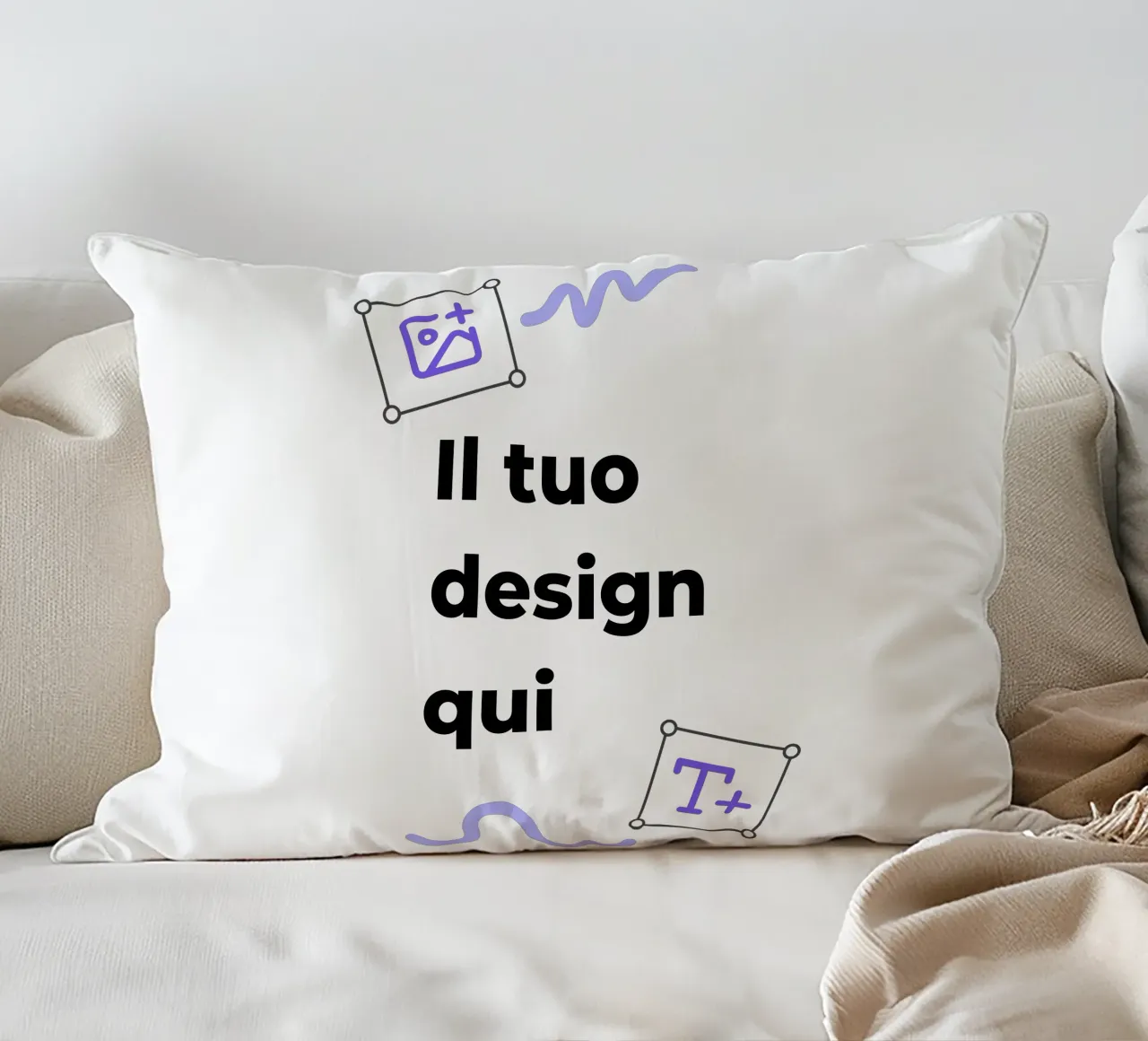 Il tuo design qui cuscino da JUNIQE