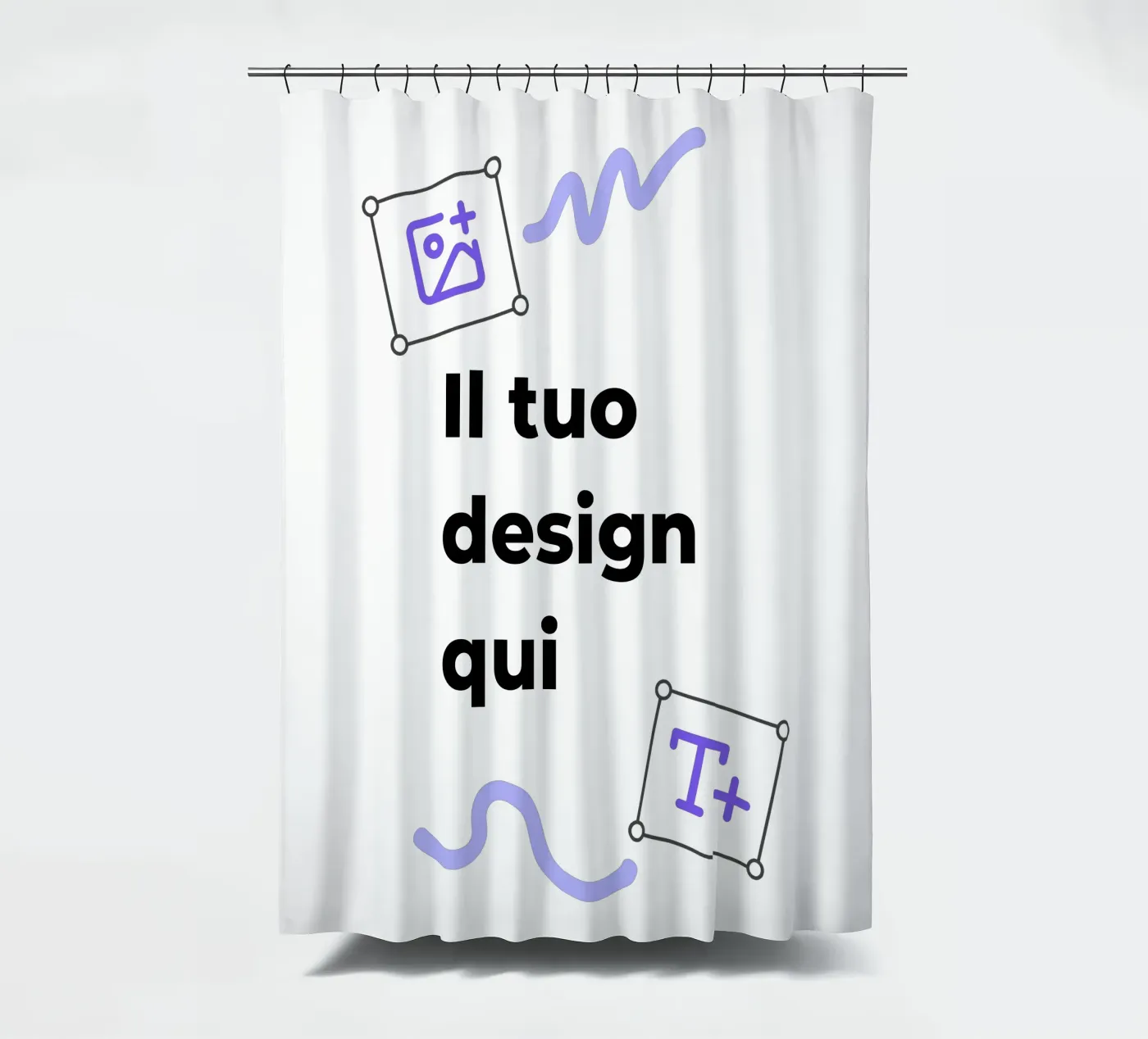 Il tuo design qui tenda da doccia da JUNIQE