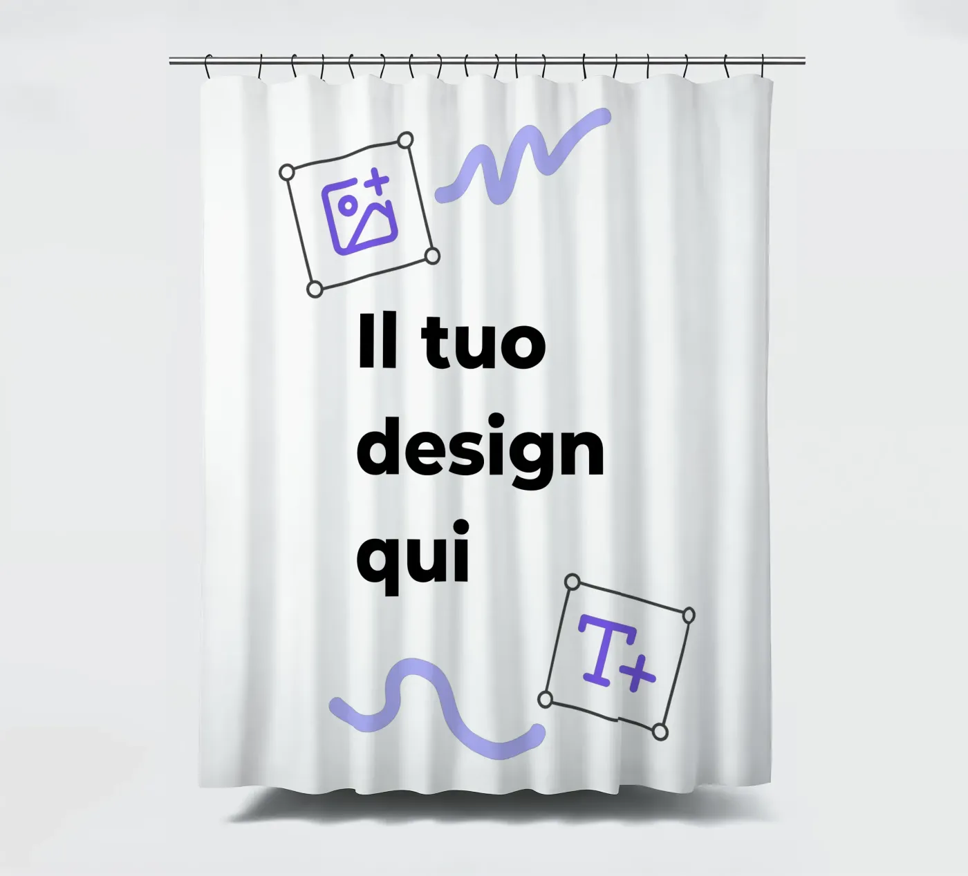 Il tuo design qui tenda da doccia da JUNIQE