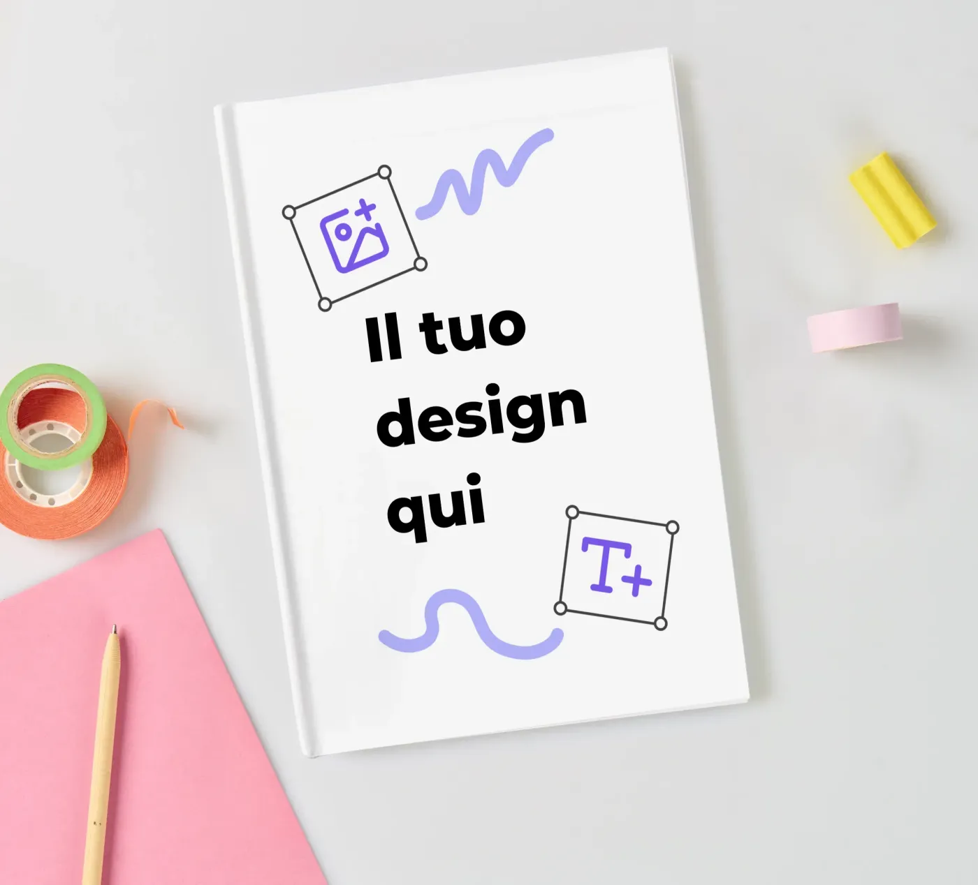 Il tuo design qui notitieboek van JUNIQE