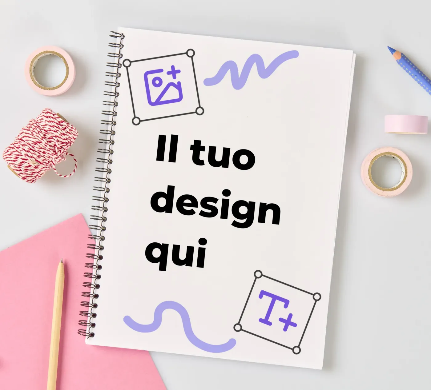 Il tuo design qui diario ad anelli da JUNIQE