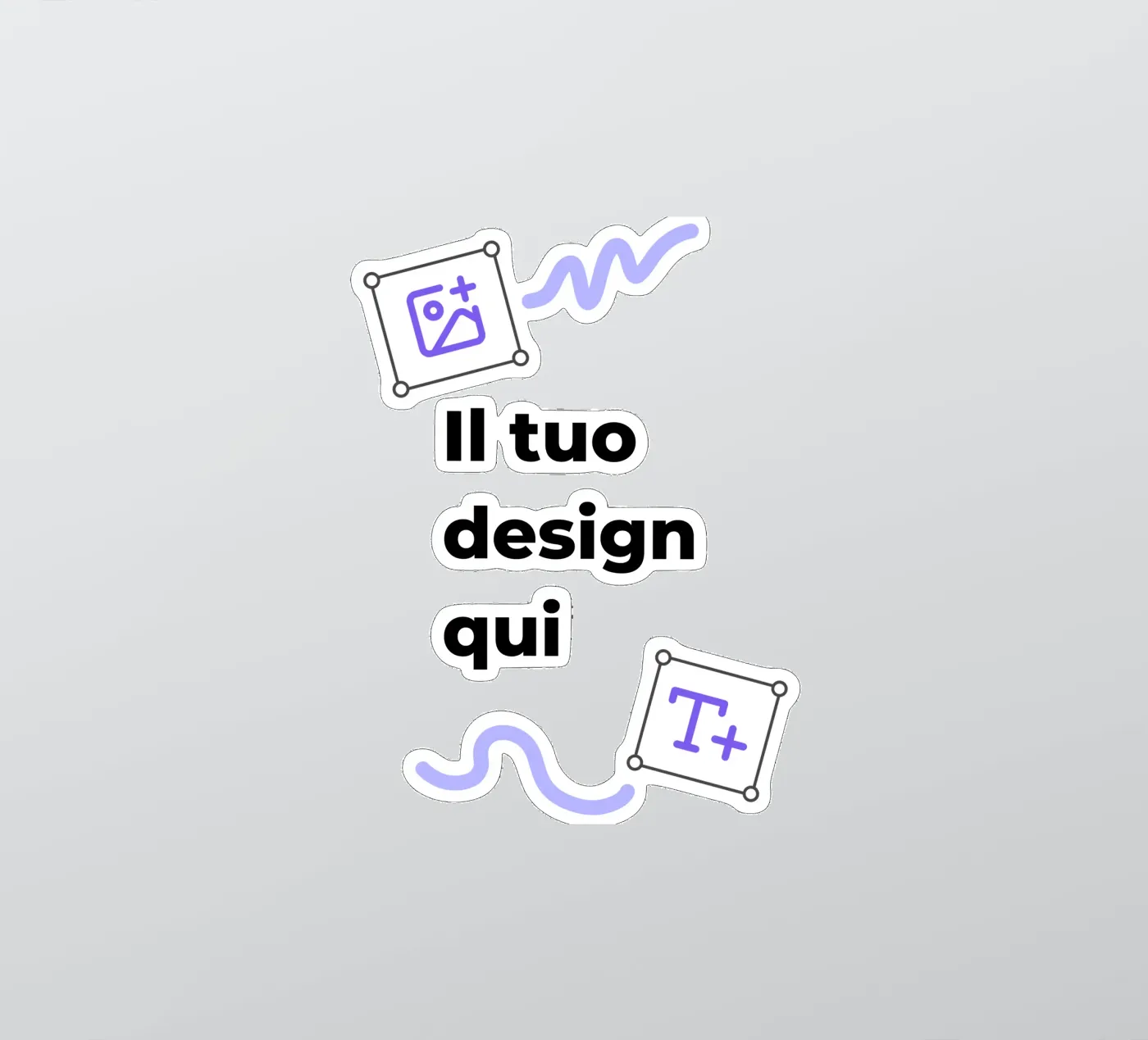 Il tuo design qui adesivo da JUNIQE