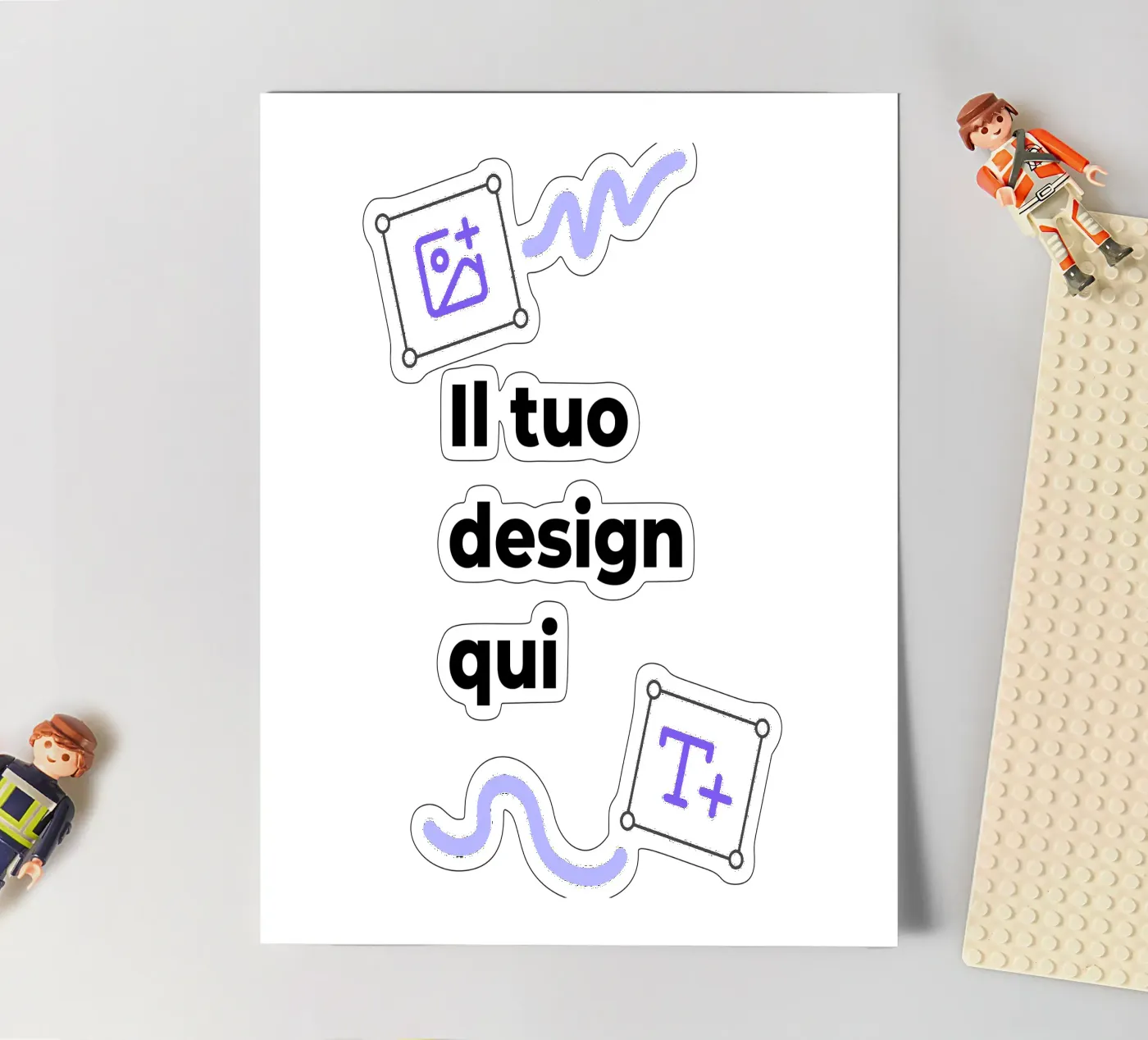 Il tuo design qui foglio adesivo da JUNIQE