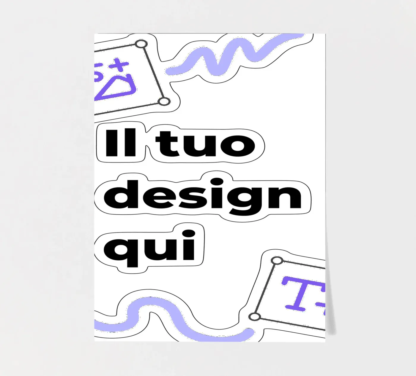Il tuo design qui foglio adesivo da JUNIQE
