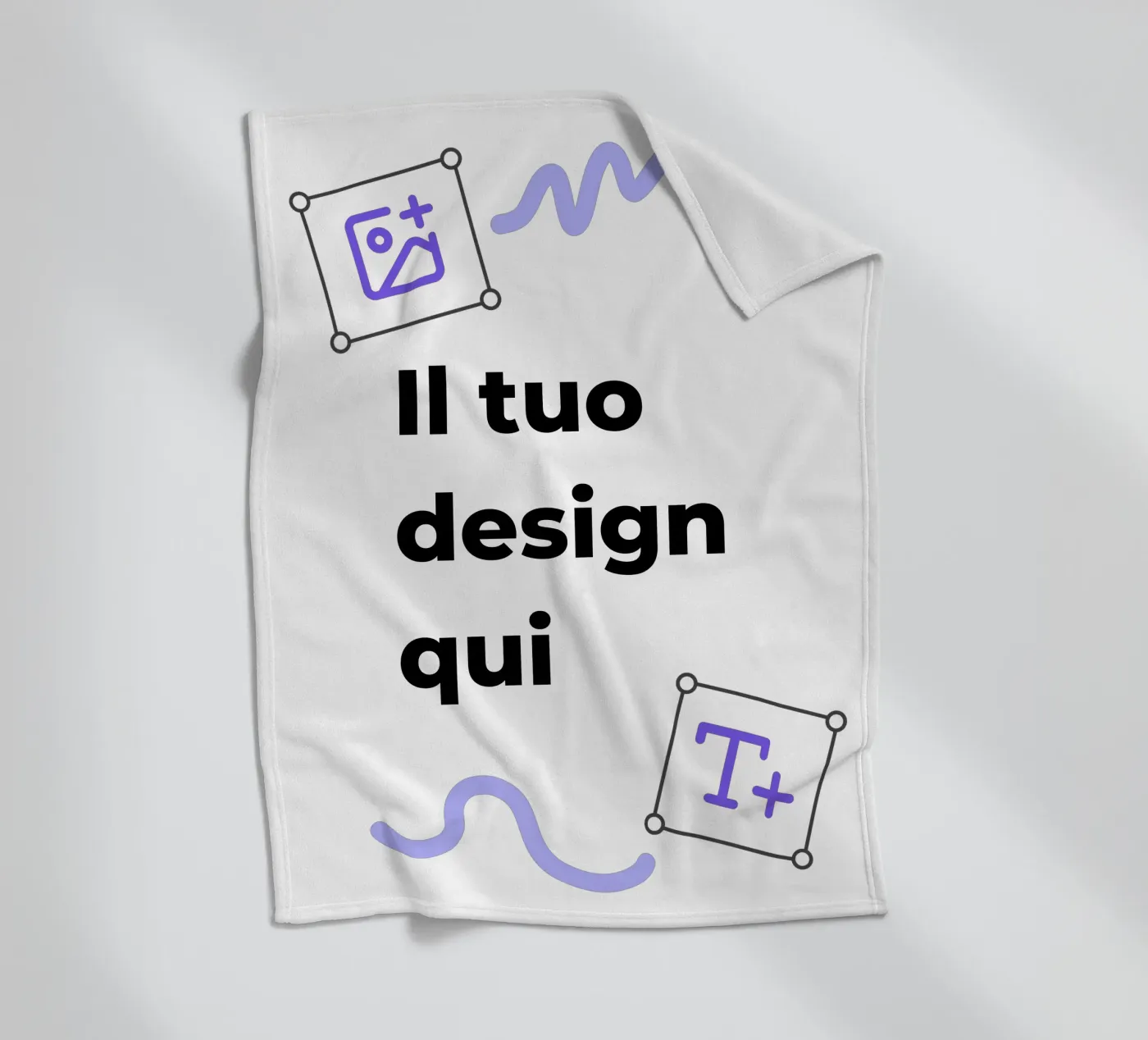 Il tuo design qui fleecedeken van JUNIQE