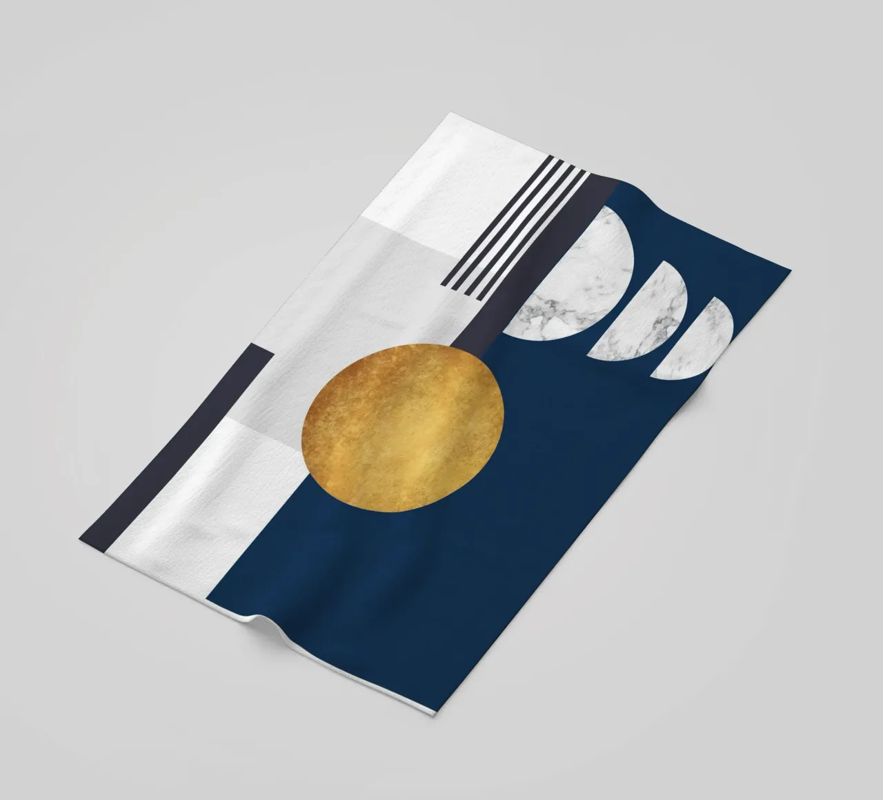 abstract geometric half moon telo mare da vintageshop