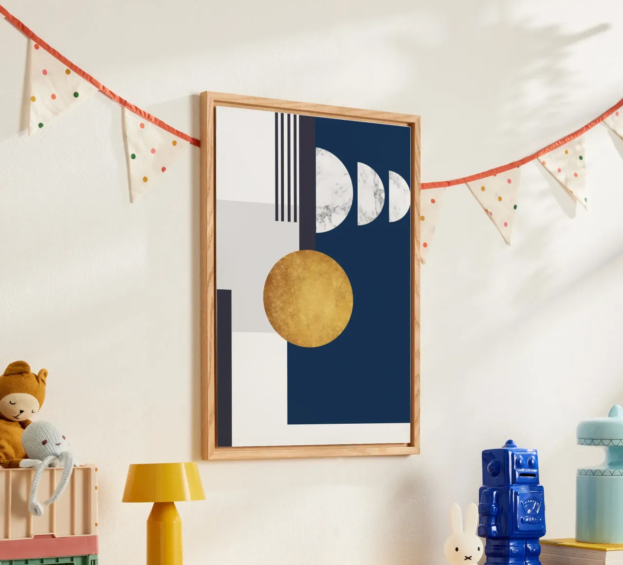 abstract geometric half moon plexiglass da vintageshop
