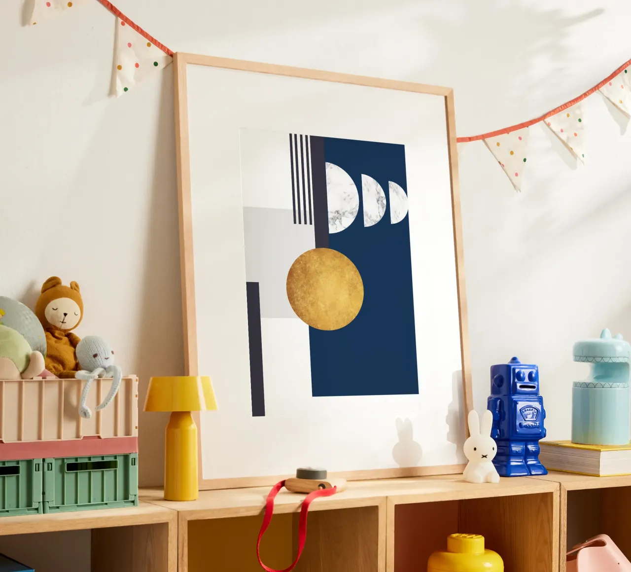 abstract geometric half moon carta hahnemühle da vintageshop