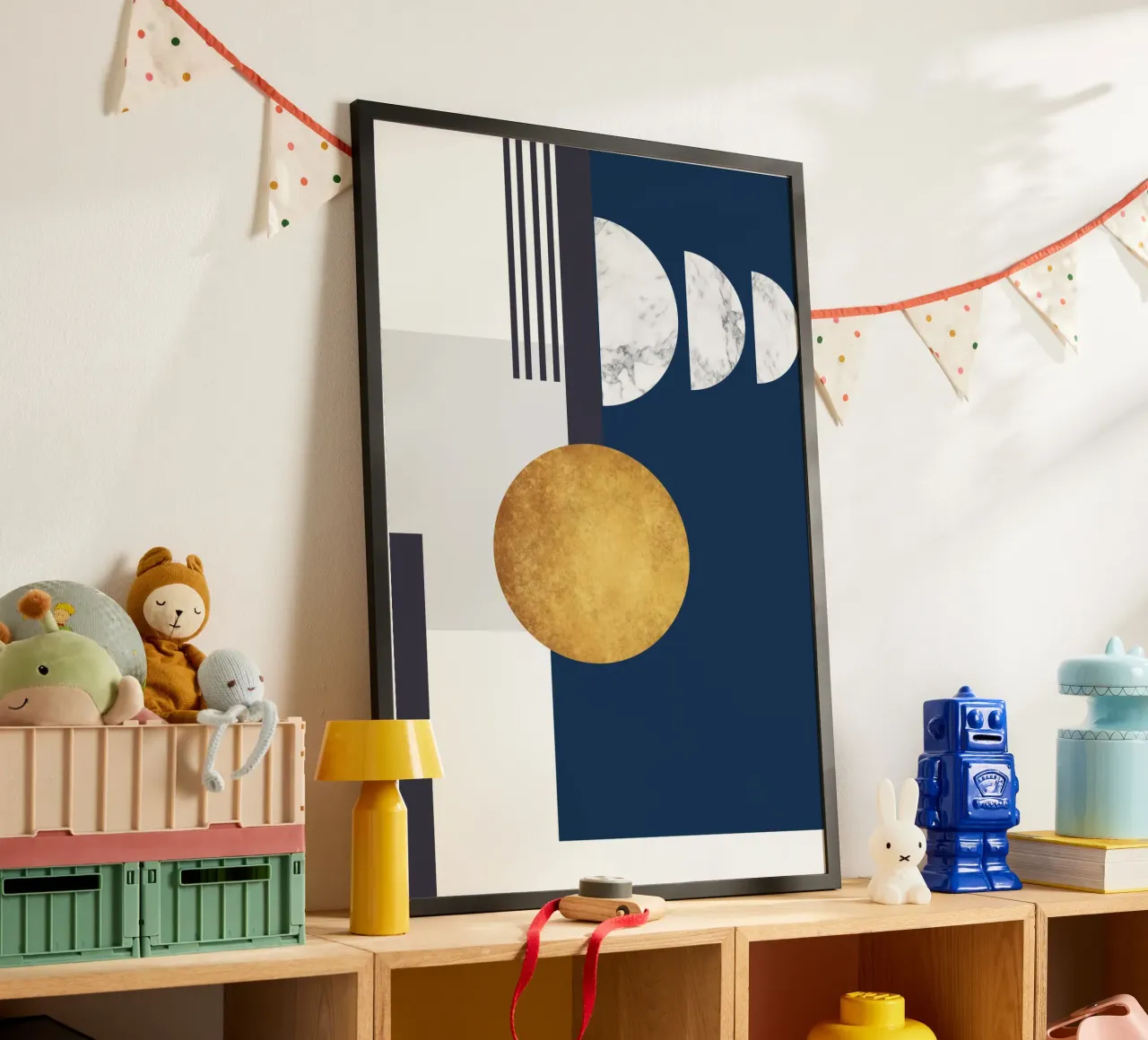 abstract geometric half moon carta hahnemühle da vintageshop
