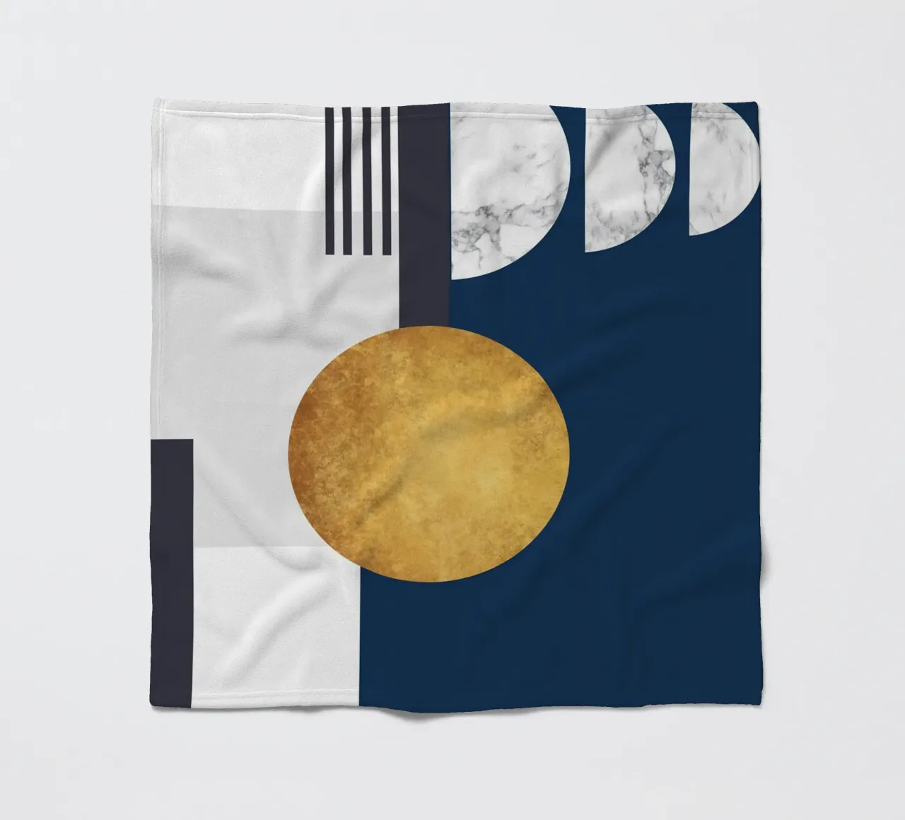 abstract geometric half moon coperta in pile da vintageshop