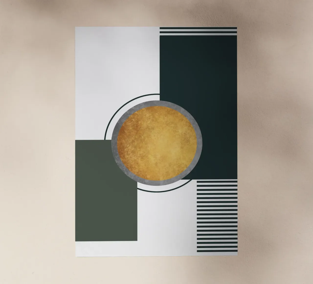 abstract geometric moon pellicola backlit da vintageshop