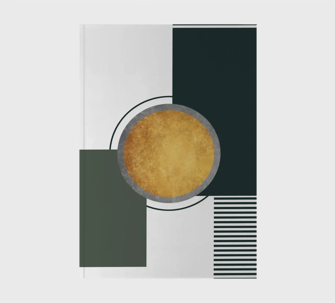 abstract geometric moon notebook by vintageshop
